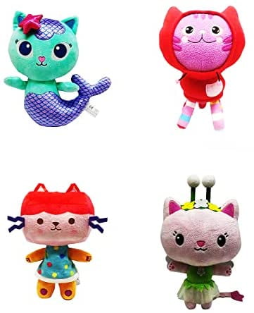 Added Gabby's Dollhouse, Meow-Mazing Figures 4Pack , Kids Toys for Ages 3 and up, Multicolor Plush Toy ( Mercat, DJ Catnip, Baby Box cat, Kitty) to Wishlist