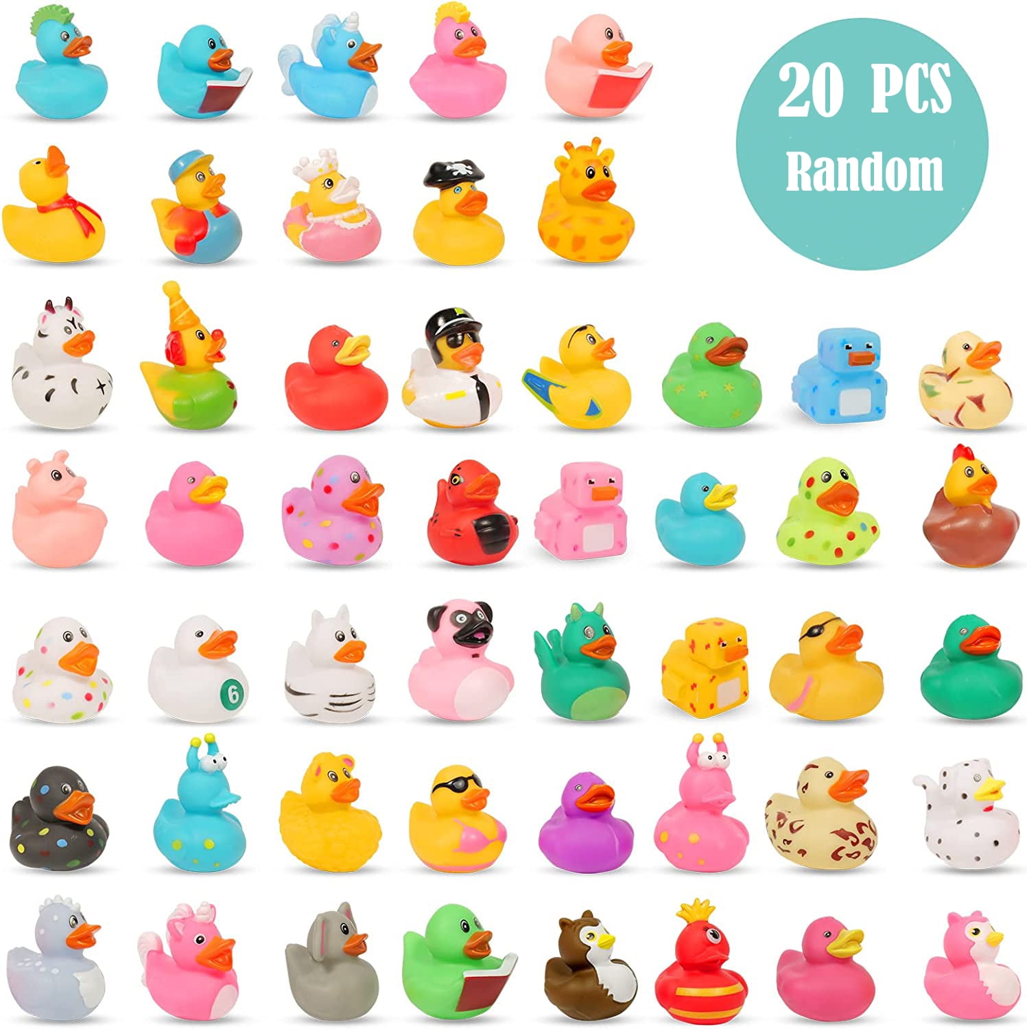 Added 20Pcs Rubber Ducks Bath Toys for 1 2 3 Year,Rubber Duck Bathtub Toys for Toddler Boys Girls,Duck for Kids to Wishlist