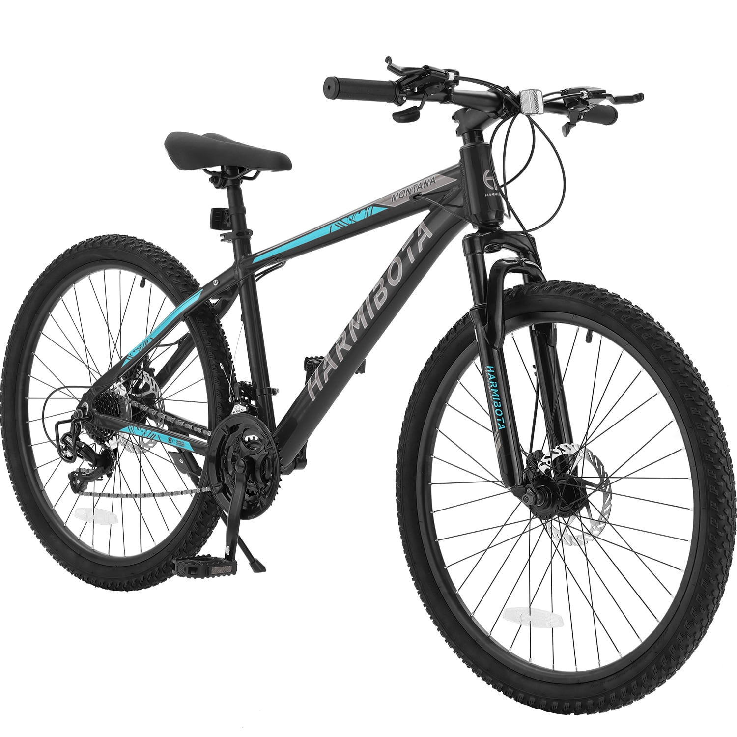 Added 26" Mountain Bike, Aluminum Mountain Bike for Adult with Disc Brakes & Suspension, Black to Wishlist