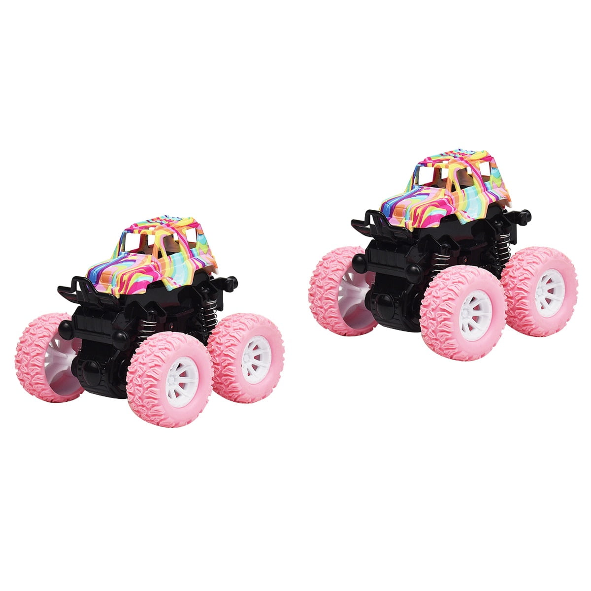 Added 2pcs Cross Country Vehicle Model Toy Inertia Automobile Toy Model Car Toy Anti-impact Car Toy Four Wheel Drive Vehicle Toy Pink to Wishlist