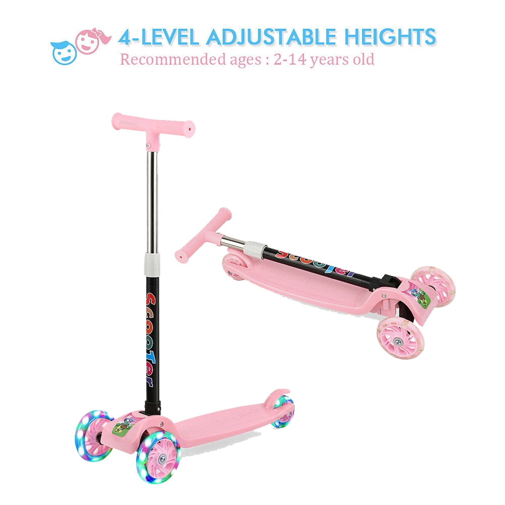 Added 3 Wheels LED Kick Bike Kids Scooters Adjustable Steering Wheel Baby Girl Boy to Wishlist