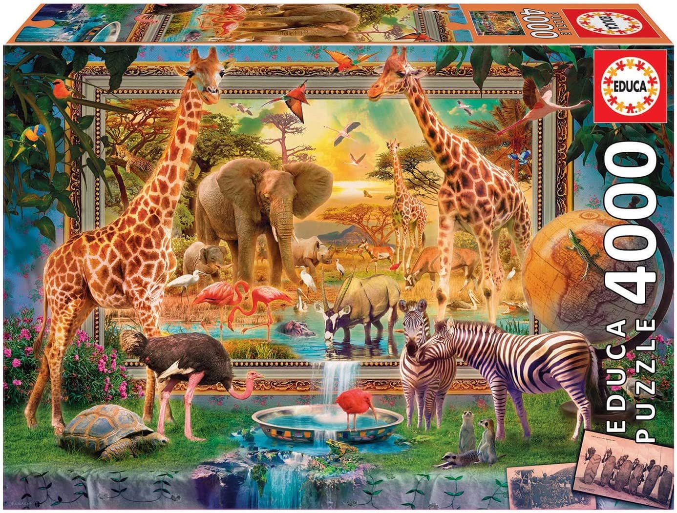 Added 4000 Piece Savanna Coming to Life Jigsaw Puzzle by Educa Borras to Wishlist