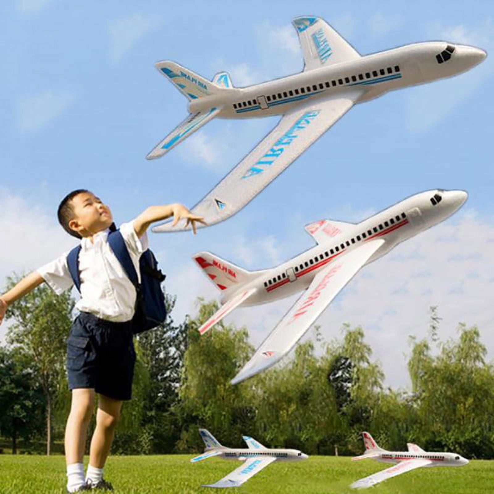 Added 49*45cm Children Hand Throw Flying Glider Planes Toys Kids Foam Aeroplane Model to Wishlist