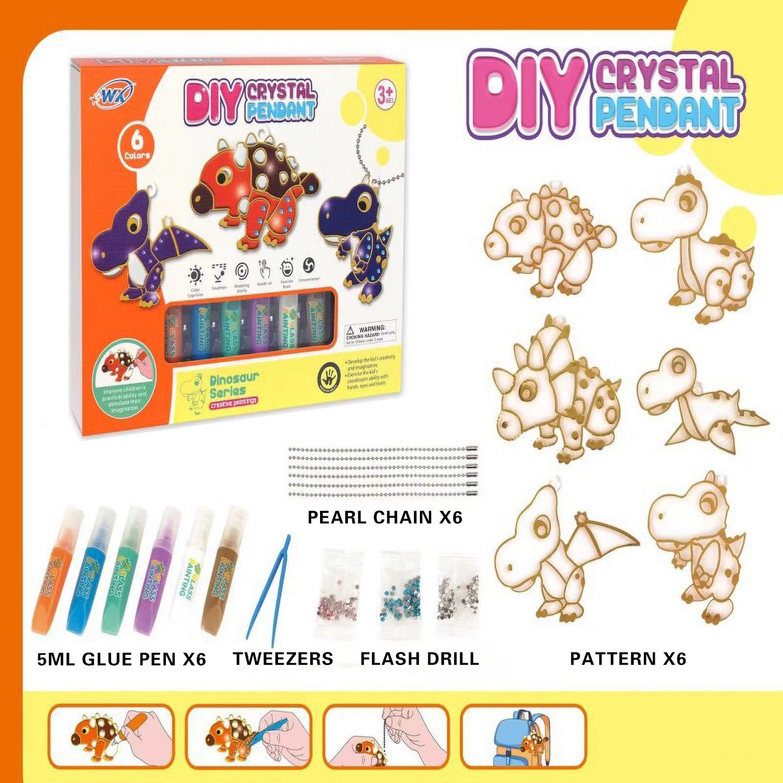 Added 5D Diamond Art Kits Stickers for Kids,Gem Art, Kids 5D Diamond Art Kits Kit with Big 5D Gem, Arts and Crafts for Girls Crafts Ages 4, 5, 6, 7, 8, 9, 10, 11, 12 to Wishlist