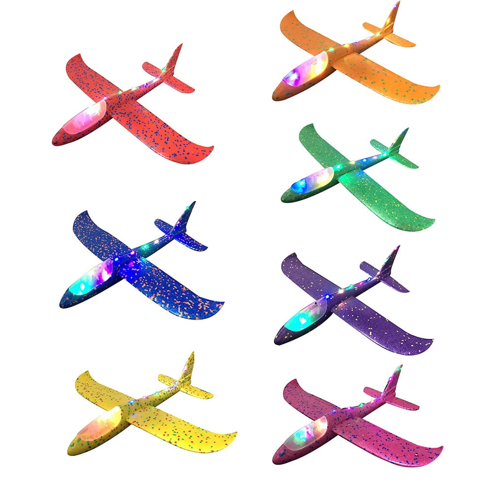 Added Happy Date LED Light Up Airplane Toys,18.9 Inch Large Foam Airplane,2 Flight Modes, Glider Plane, Outdoor Flying Toys for Kids,Flying Toys,Gift for Boys Girls Ages 3, 4, 5, 6, 7, 8, 9 years to Wishlist