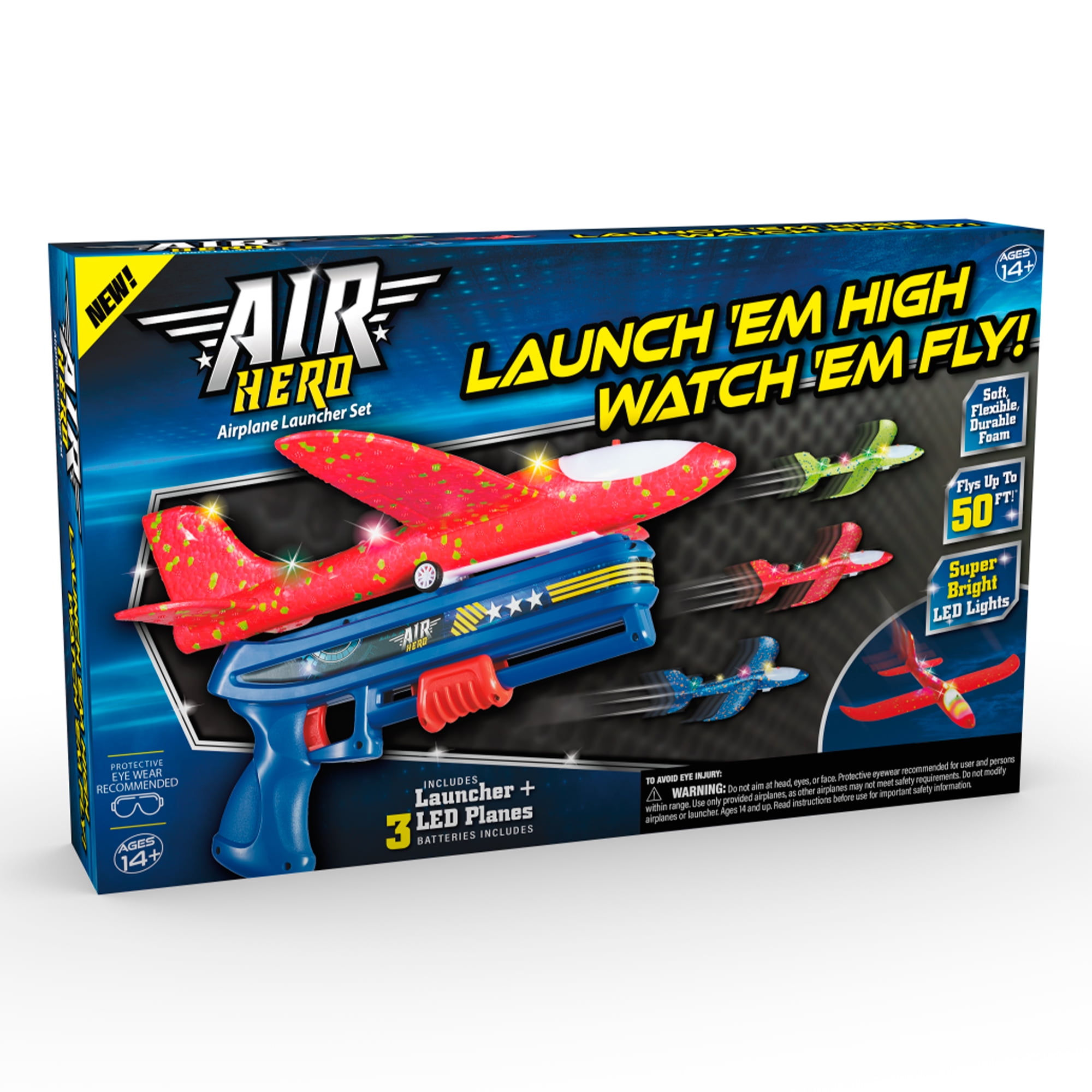 Added Air Hero Airplane Toy Launcher with 3 Flying Toy Planes, 50ft Flight, Batteries Included to Wishlist