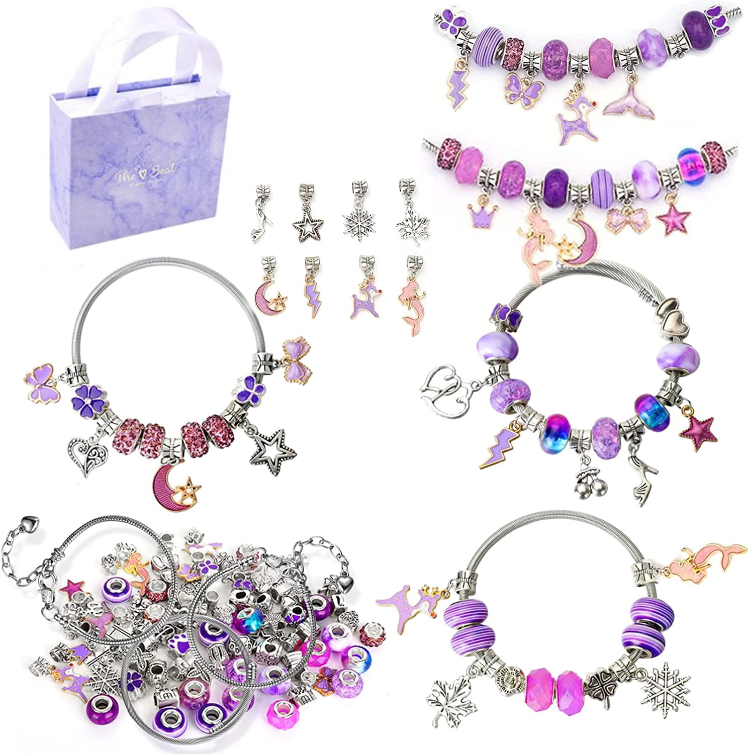 Added Arts and Crafts Kit for Kids,Beads Bracelets Jewelry Making Kit for Girls 8-12 Years to Wishlist