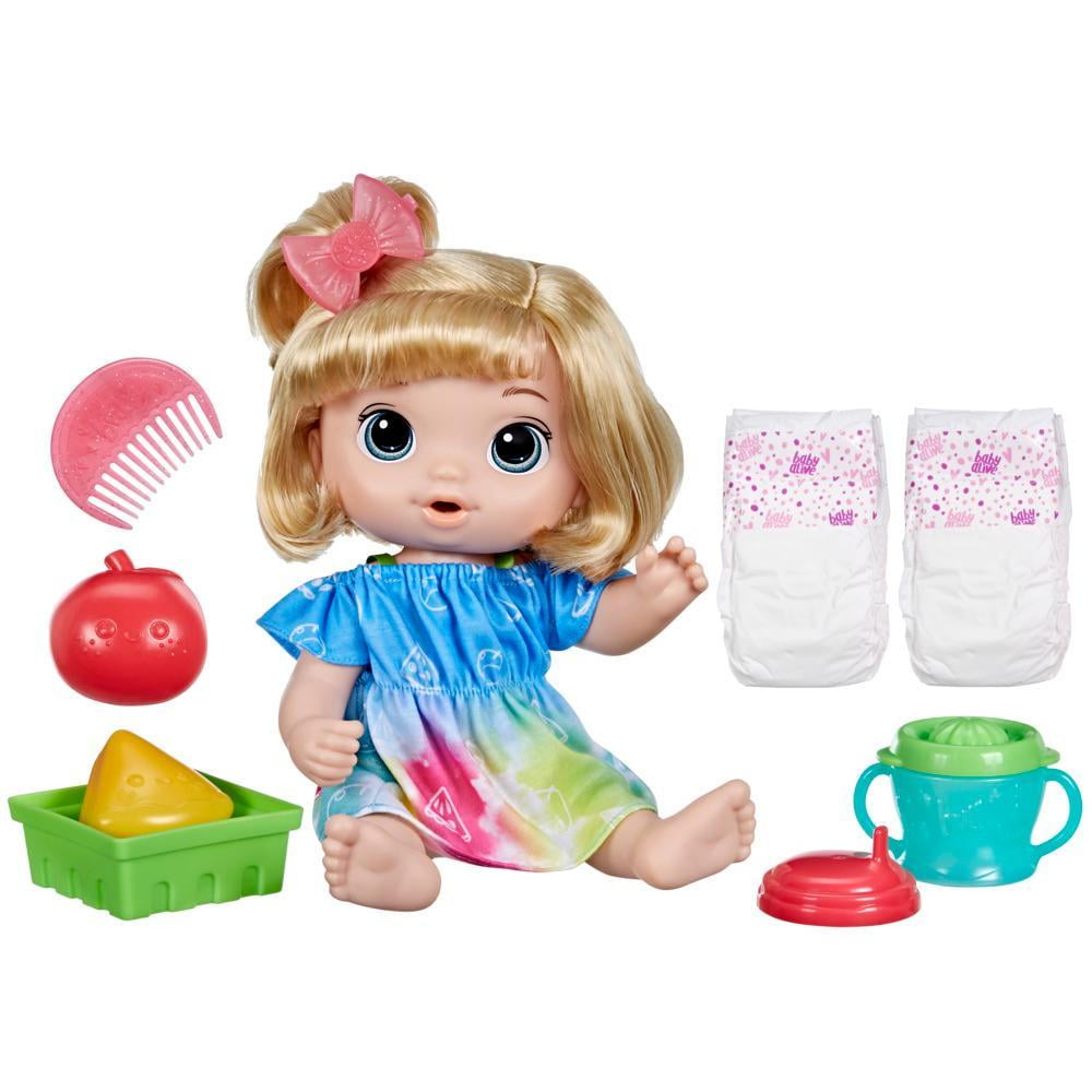 Added Baby Alive Fruity Sips Doll, Apple, Pretend Juicer Baby Doll Set, Kids 3 and Up, Blonde Hair to Wishlist