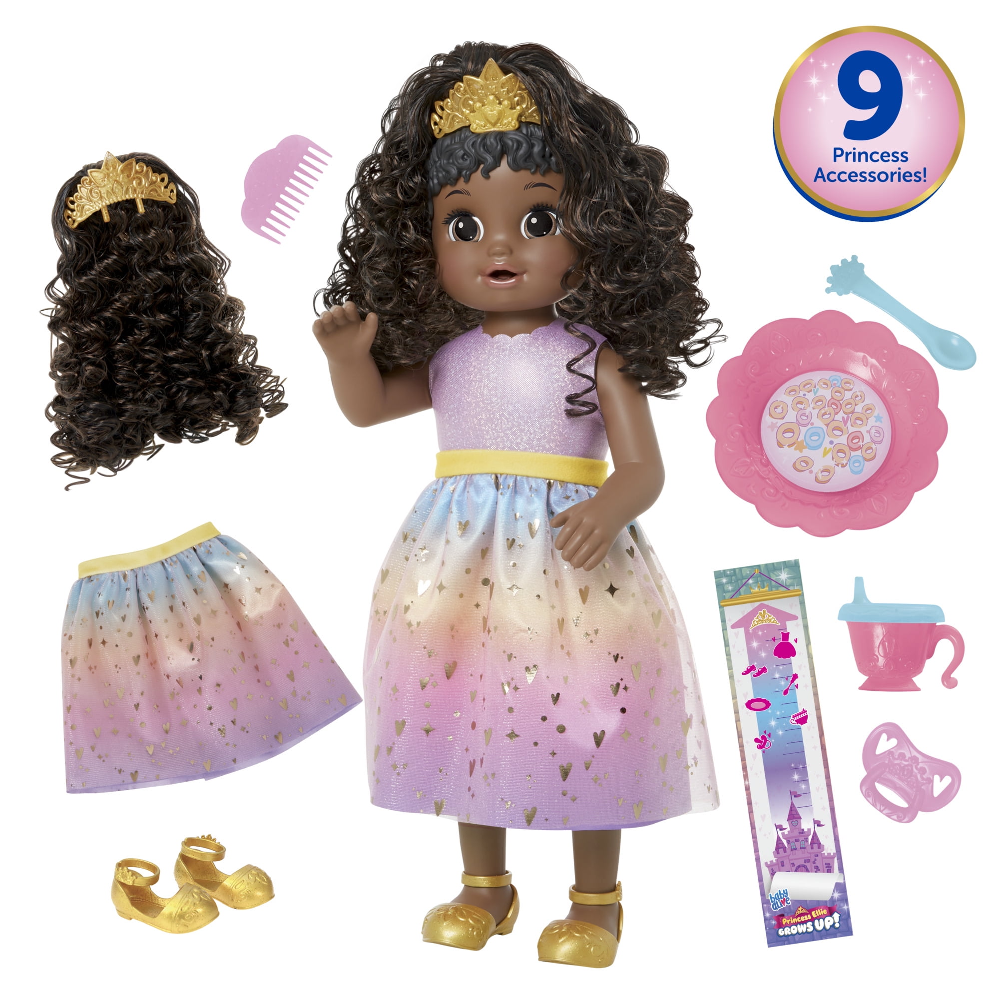 Added Baby Alive: Princess Ellie Grows Up! 15-Inch Doll Black Hair, Brown Eyes Kids Toy for Boys and Girls to Wishlist