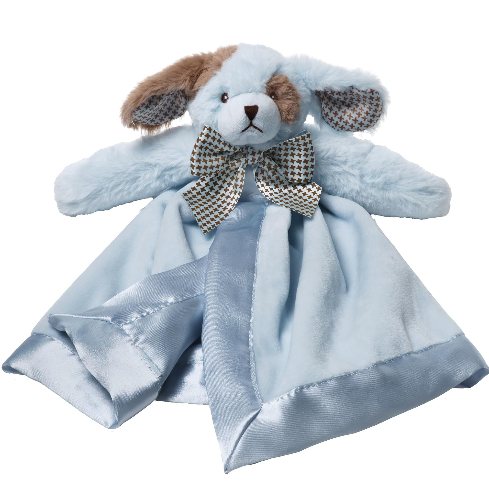 Added Bearington Baby Waggles Snuggler, Plush Puppy Dog Security Blanket, Lovey (Blue) 15" to Wishlist