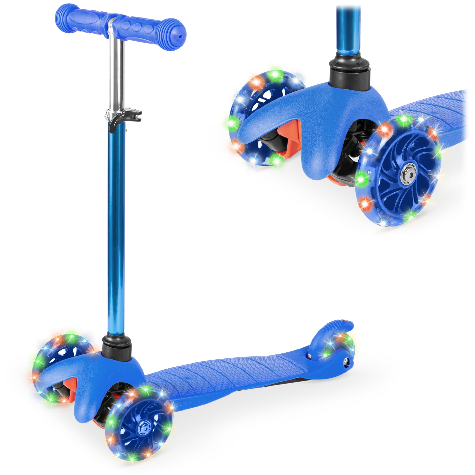 Added Best Choice Products Kids Mini Kick Scooter Toy w/ Light-Up Wheels and Height Adjustable T-Bar -Blue to Wishlist