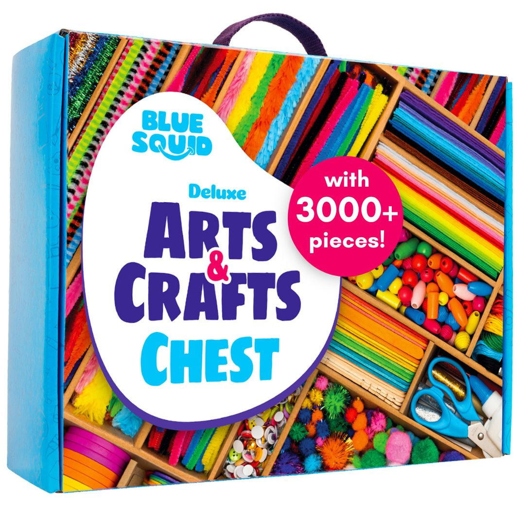 Added Blue Squid Arts and Crafts for Kids - 3000+ Piece Deluxe Craft Chest - Kids Art Supplies Craft Box to Wishlist