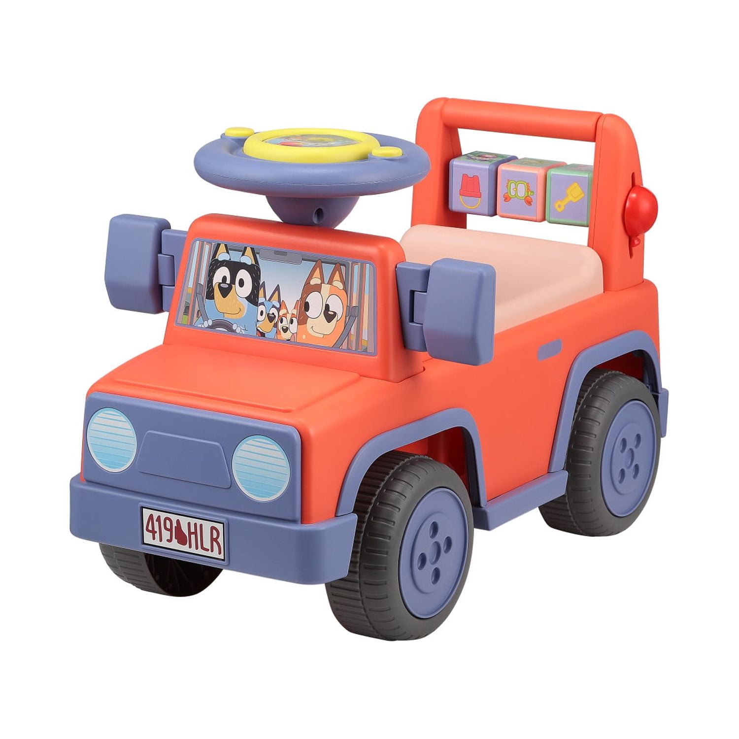 Added Bluey Licensed Interactive Ride-On Push Car for Boys and Girls, Foot-to-Floor, Ages 1-3, Orange to Wishlist