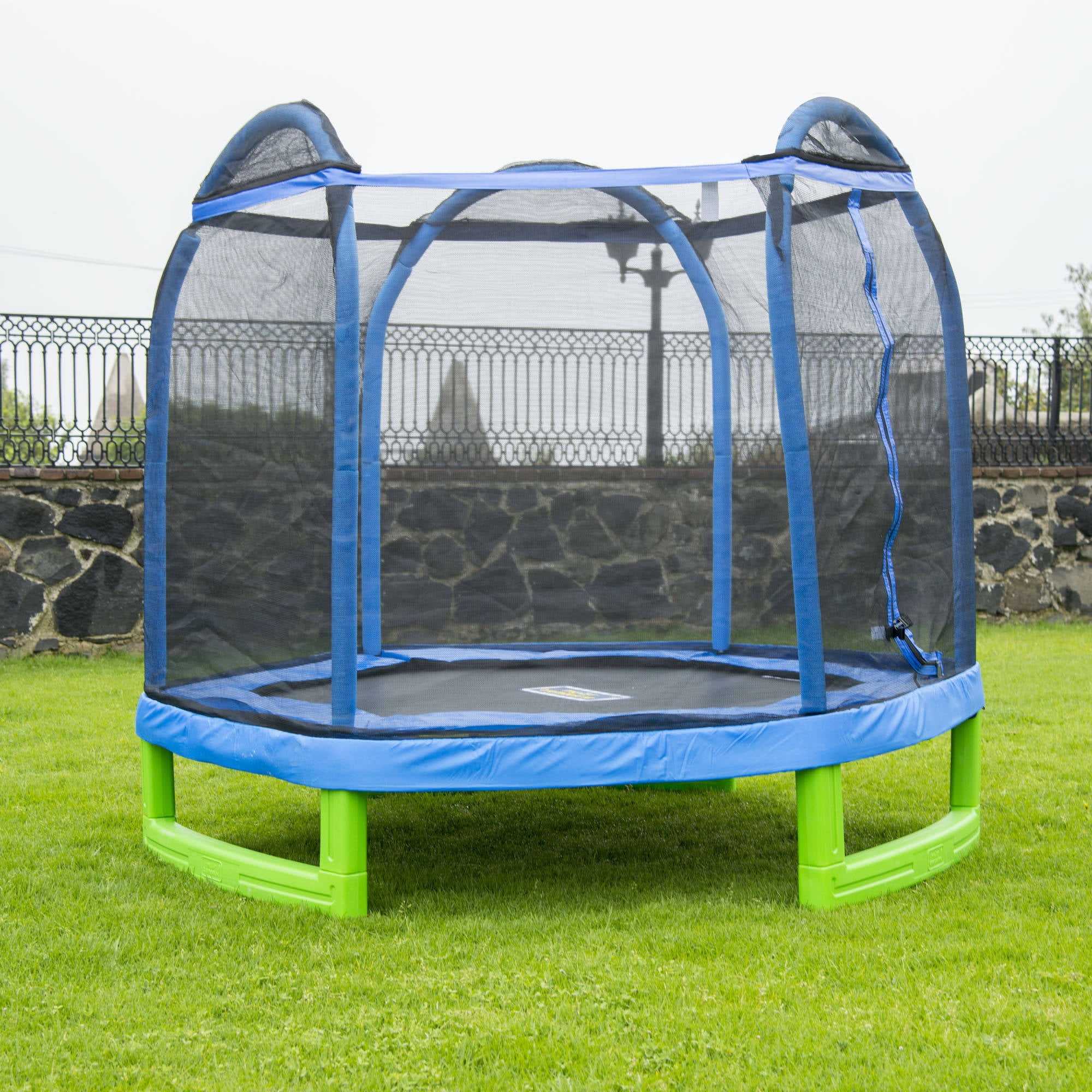 Added Bounce Pro 7-Foot My First Trampoline Hexagon (Ages 3-10) for Kids, Blue/Green to Wishlist