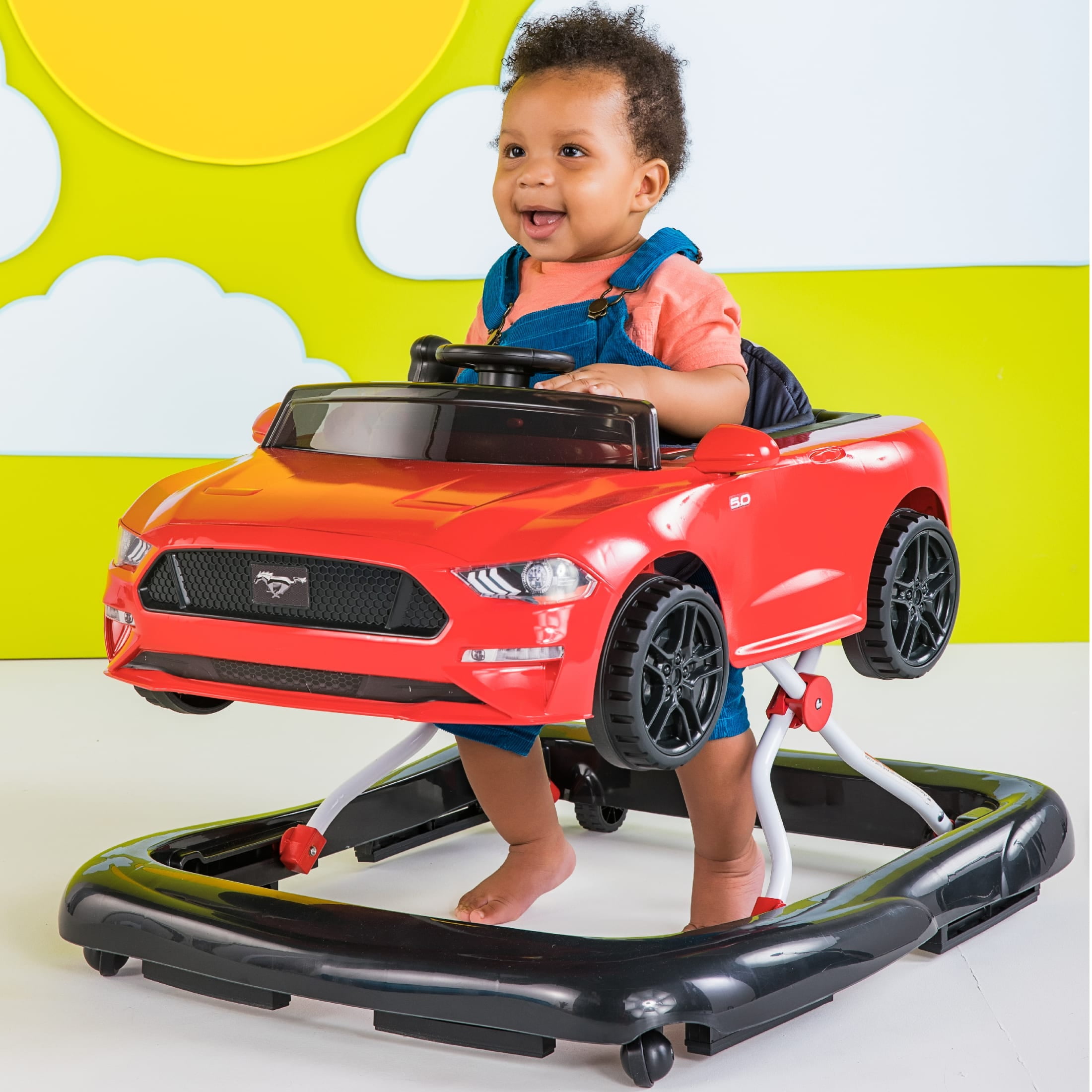 Added Bright Starts 4-in-1 Adjustable Baby Walker with Removable Steering Wheel, Ford Mustang to Wishlist