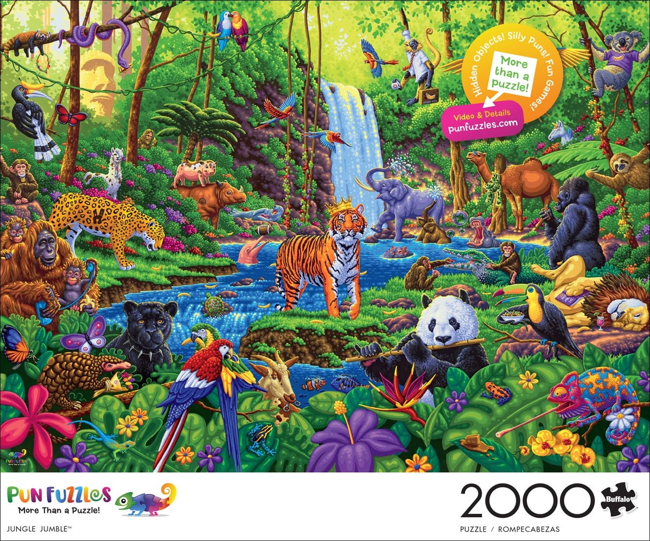 Added Buffalo Games 2000-Piece Pun Fuzzles Jungle Jumble Interlocking Jigsaw Puzzle to Wishlist