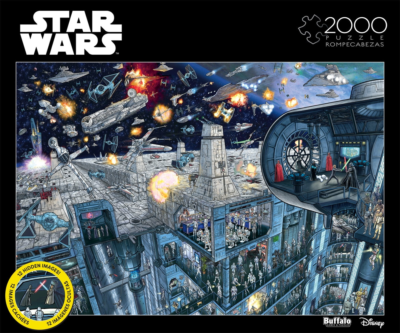 Added Buffalo Games - Star Wars - Search Inside: Death Star - 2000 Piece Jigsaw Puzzle to Wishlist