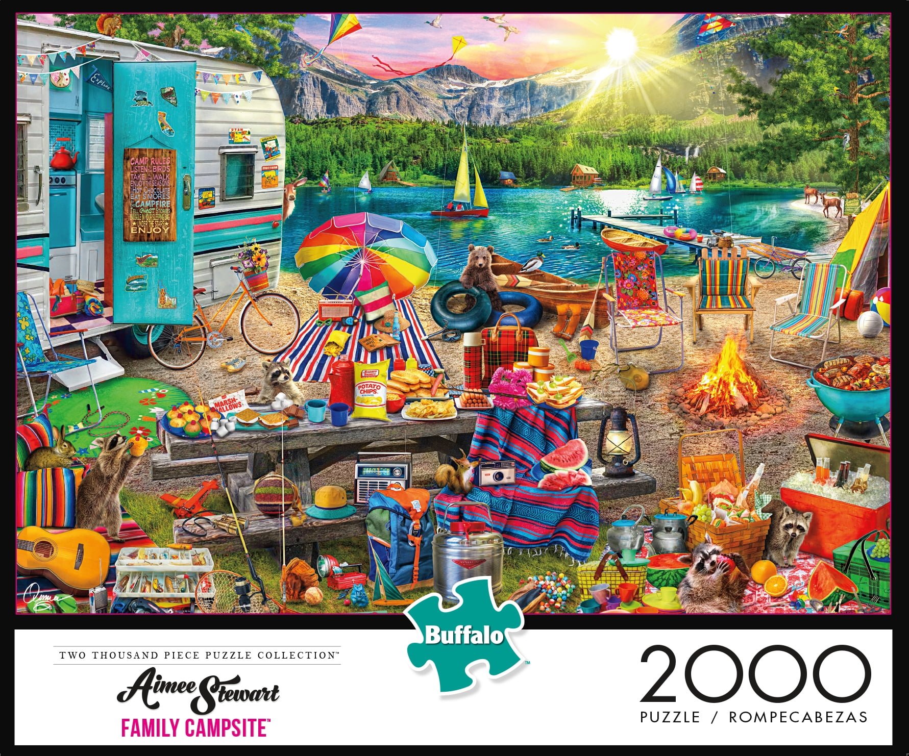 Added Buffalo Games Two Thousand Piece Collection - Aimee Stewart's Family Campsite 2000 Pieces Jigsaw Puzzle to Wishlist