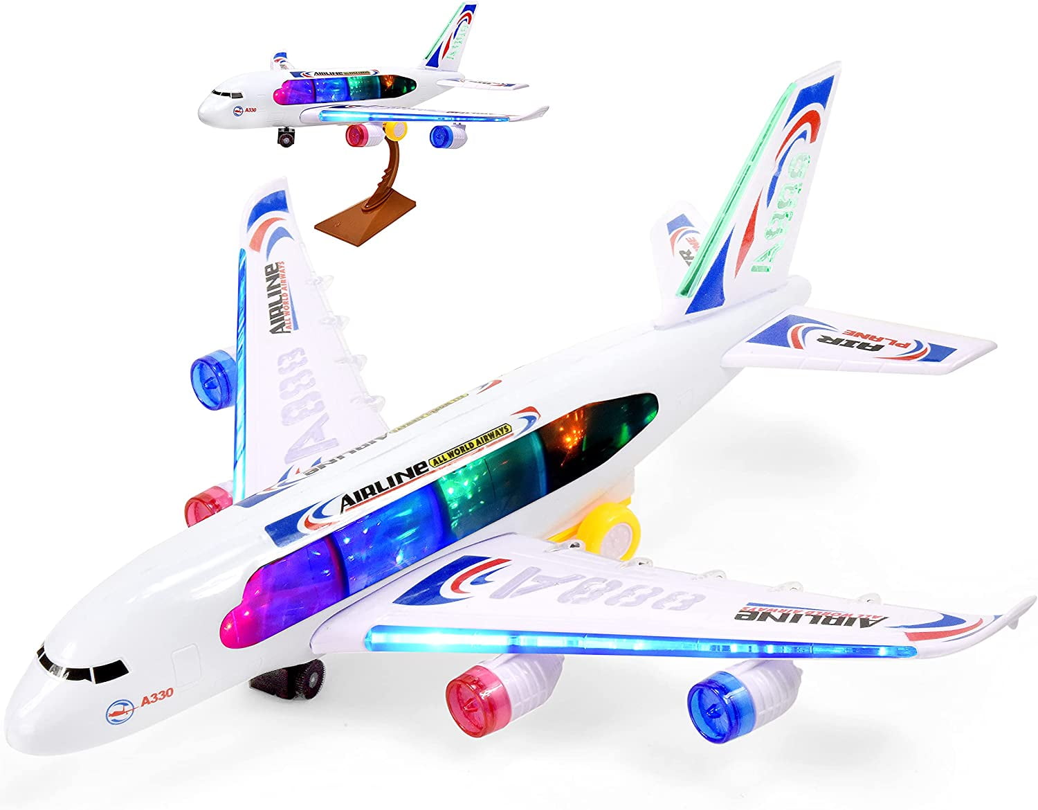 Added Bump & Go Airplane Toy Battery-Operated, Passenger Big Plane Airplanes for Kids Boys Toddler Play Vehicles to Wishlist