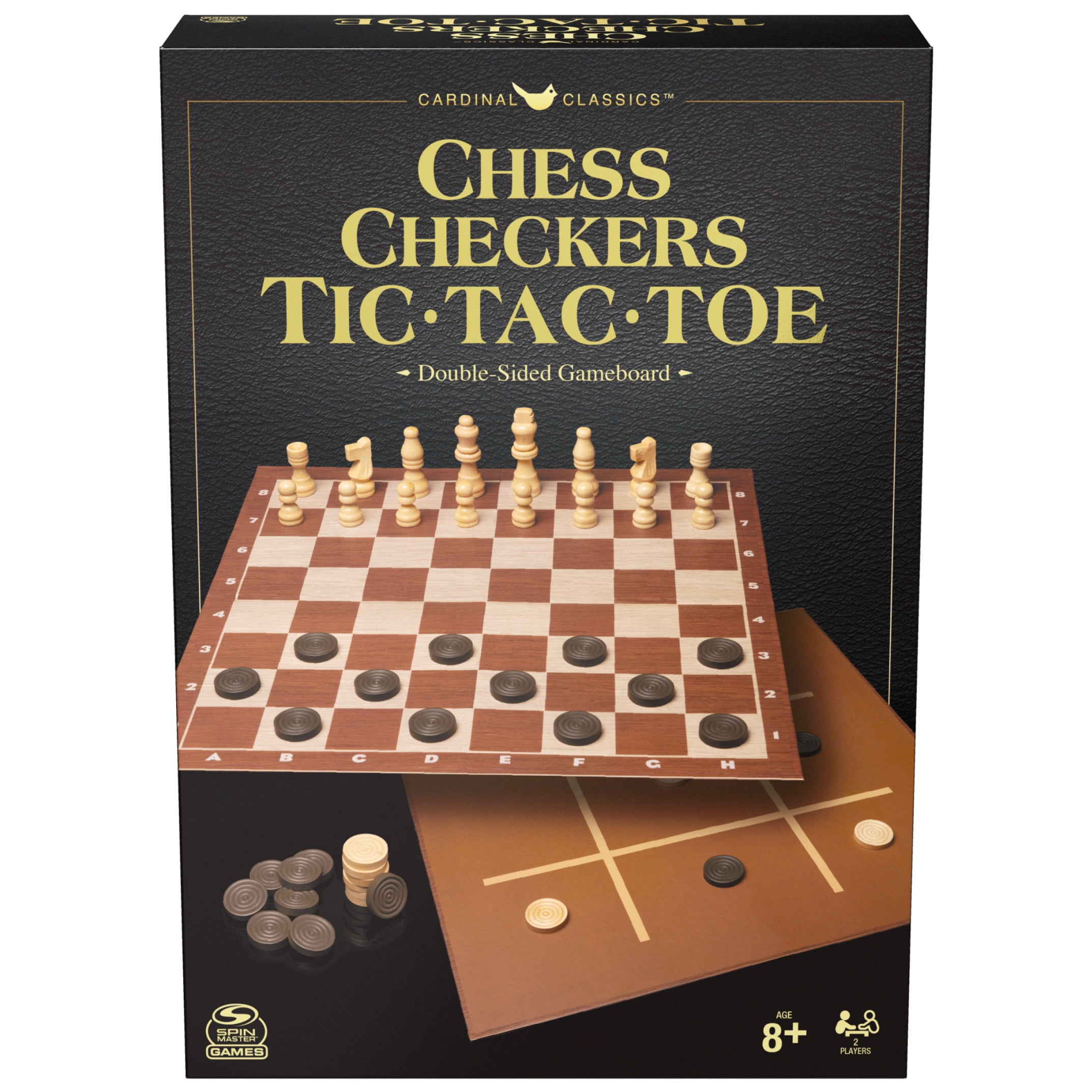 Added Chess Checkers and Tic-Tac-Toe Set, Classic Strategy Games, for Adults and Kids Ages 6 and up to Wishlist