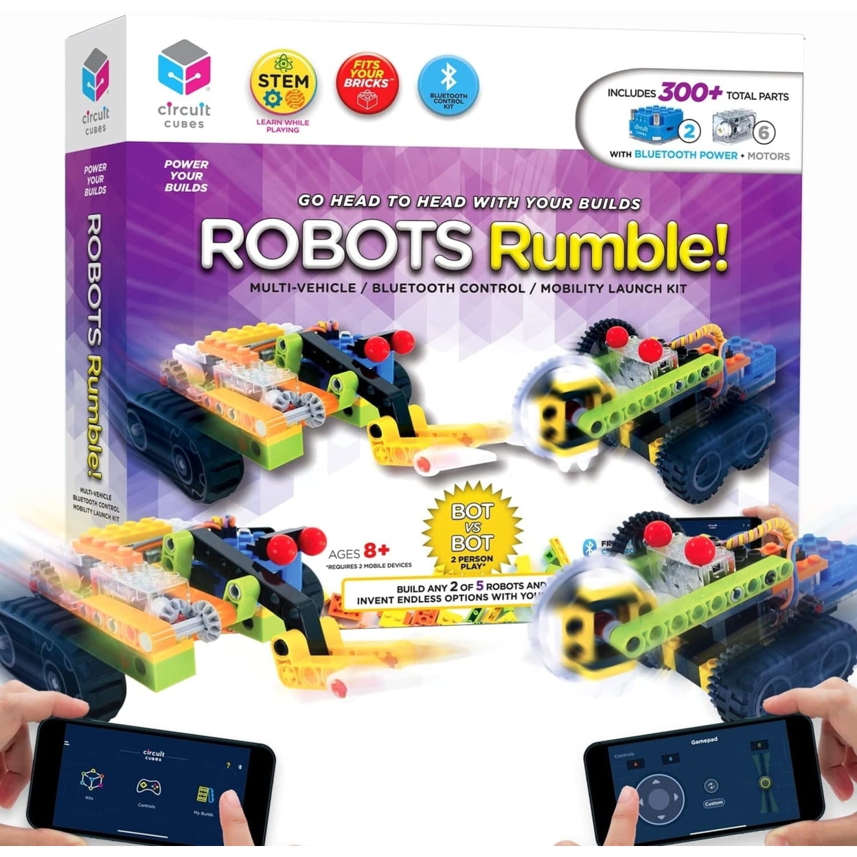 Added Circuit Cubes Robots Rumble Kit – 2 Player Remote Control Robotics Kit to Wishlist