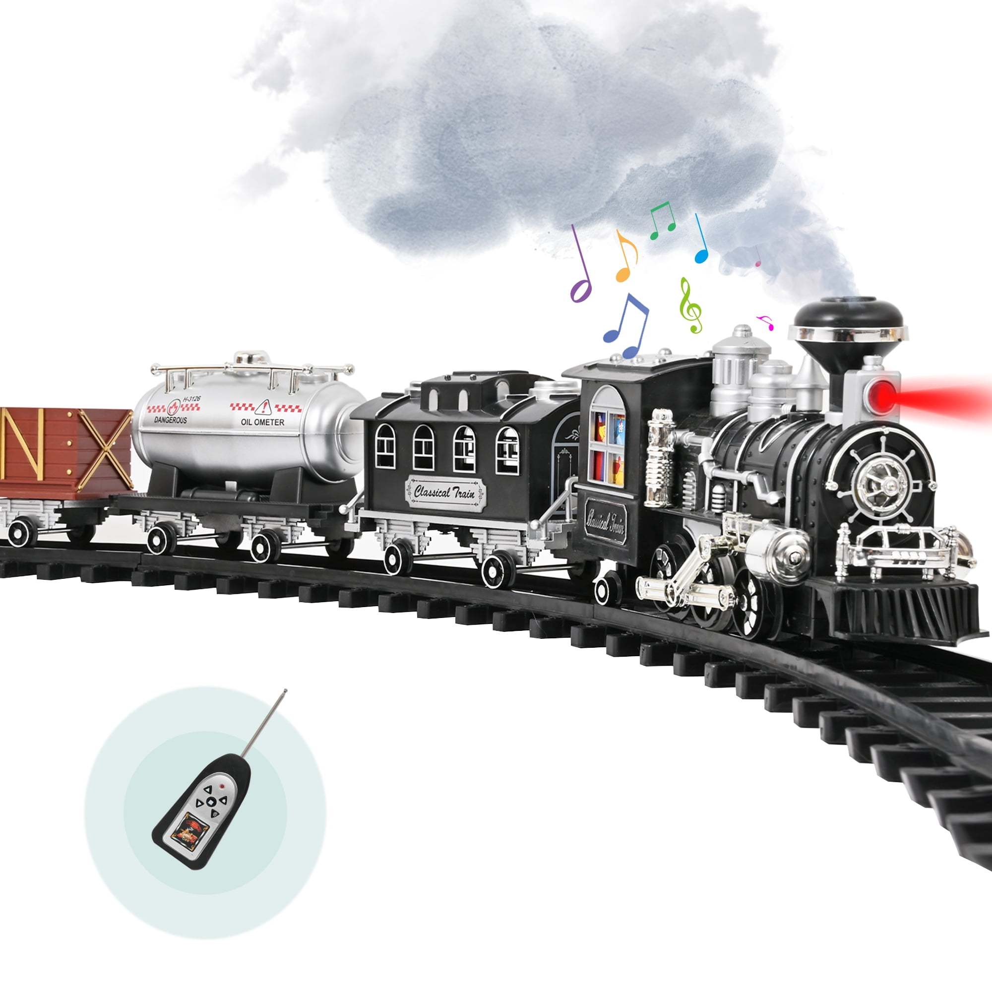 Added Classic Train Set with Smoke, Sound and Light, RC Train Toy , Birthday Gift for Boys and Girls to Wishlist