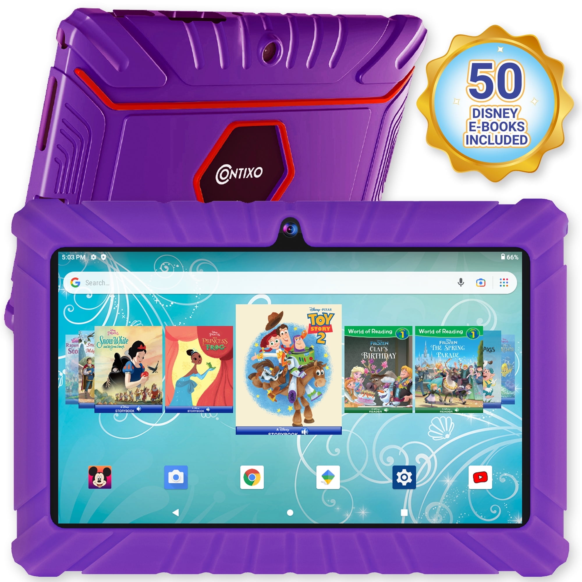 Added Contixo 7" Kids Tablet 32GB, 50+ Disney Storybooks, Kid-Proof Case (2024 Model) - Purple to Wishlist