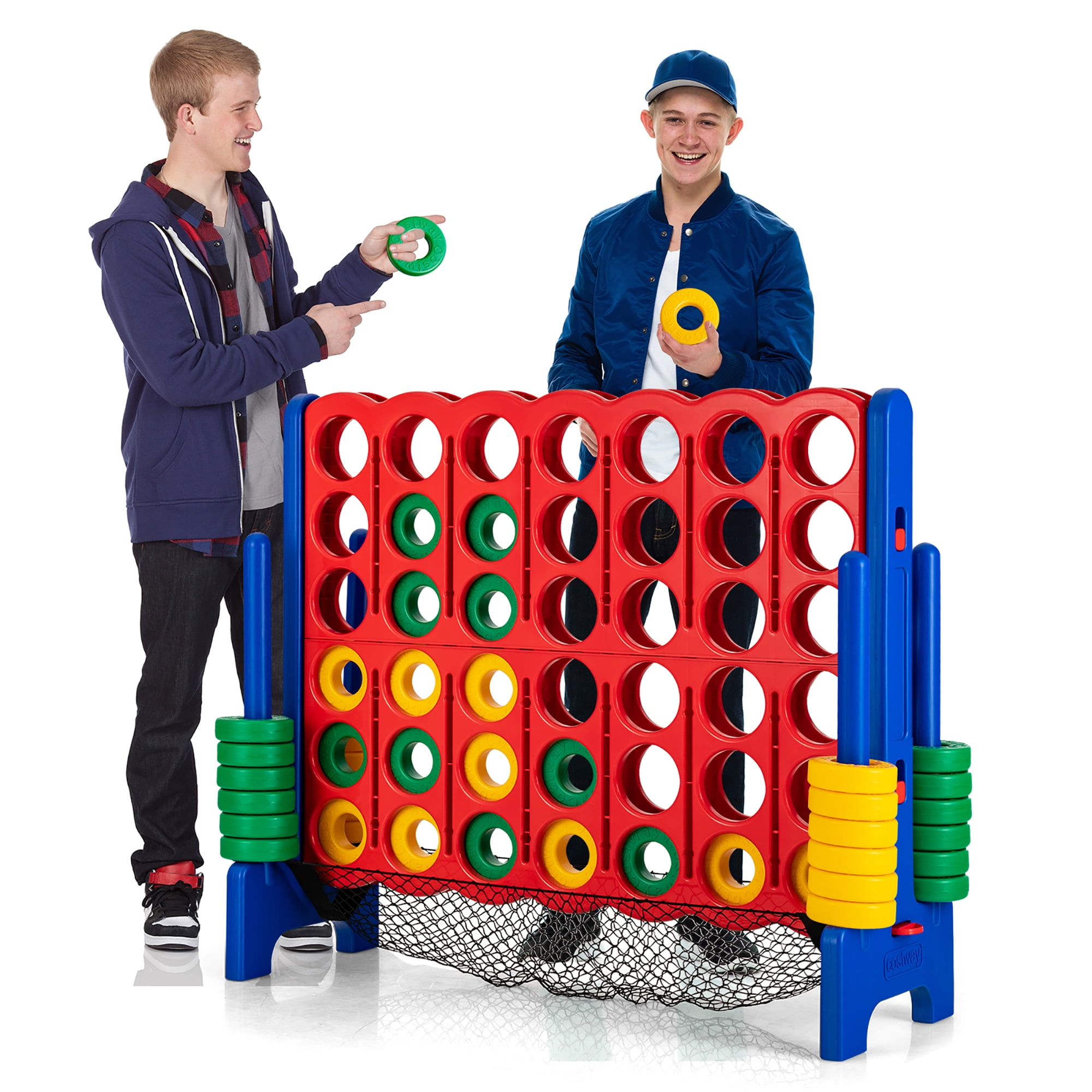 Added Costway 4-to-Score Giant Game Set 4-in-a-Row Connect Game W/Net Storage for Kids & Adult to Wishlist