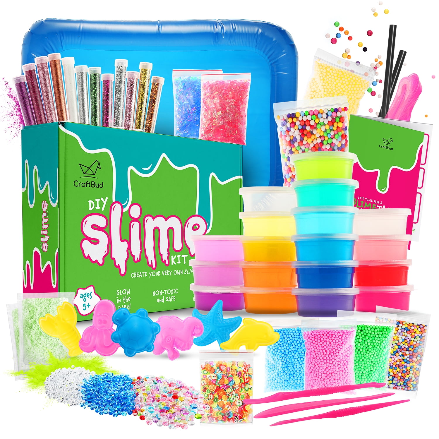 Added CraftBud Slime Kit DIY for Girls Boys , Arts & Crafts For Kids Girls Toys 8 - 11, Slime Making Kit Glows in The Dark to Wishlist