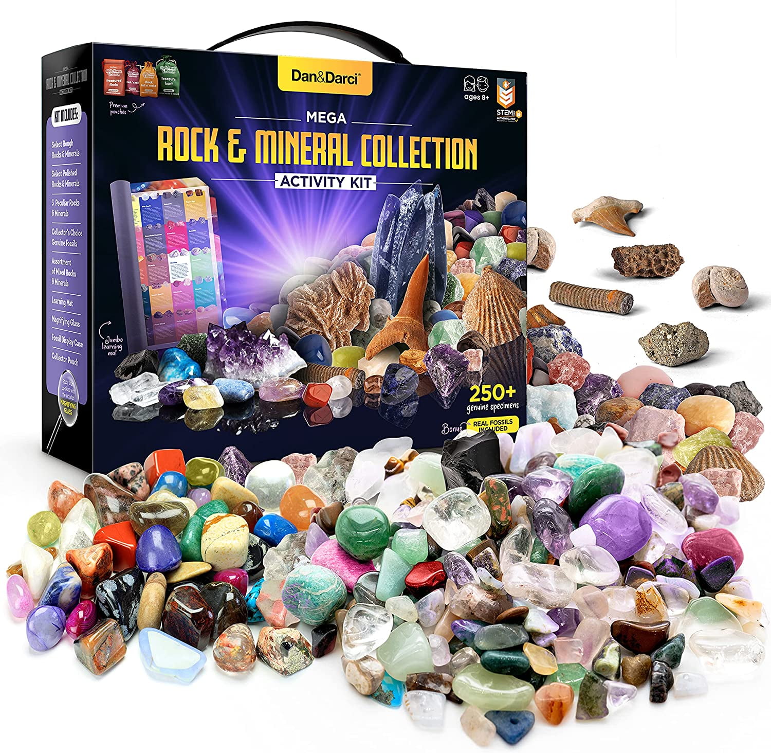 Added Dan&Darci Mega Rock and Mineral Collection Activity Kit Rock Tumbler Science Set to Wishlist