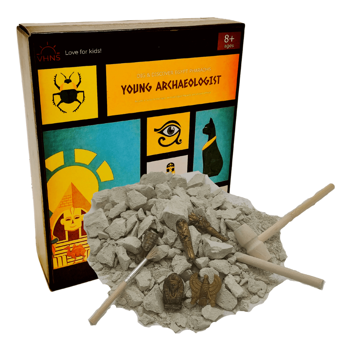 Added Dig & Discover Egypt Pharaoh's Fossil Kit - Kids' Archeology Adventure Set, Perfect Gift Toy, Fossil kit, Best Gift to Wishlist