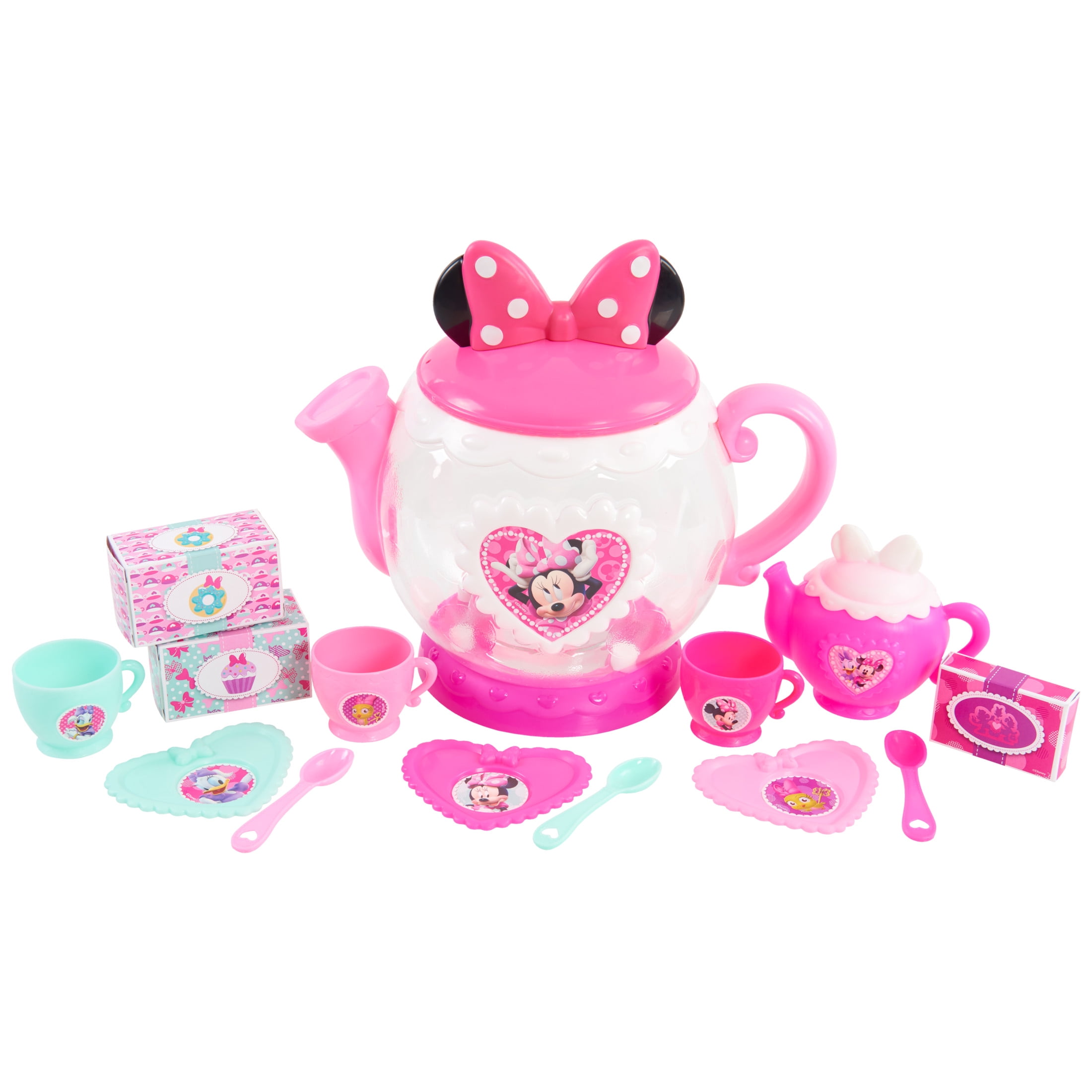 Added Disney Junior Minnie Mouse Terrific Teapot, Preschool Pretend Play Tea Set, 14-pieces, Kids Toys for Ages 3 up to Wishlist