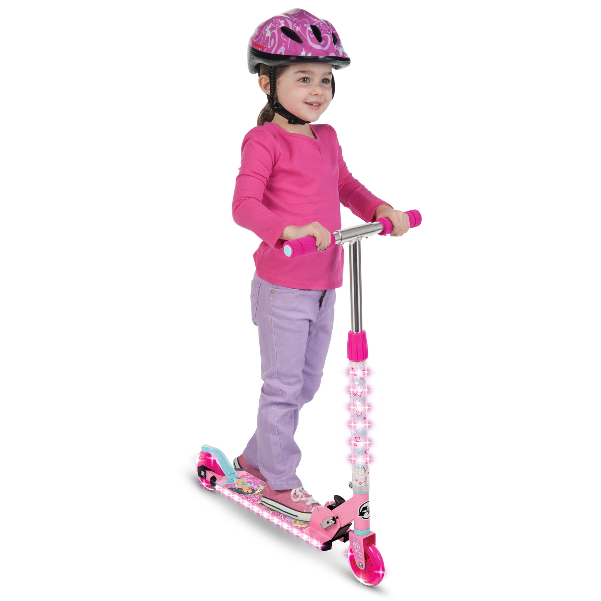 Added Disney Princess Electro-Light Inline Kick Scooter for Girls, Age Group 5+ years,  Pink by Huffy to Wishlist