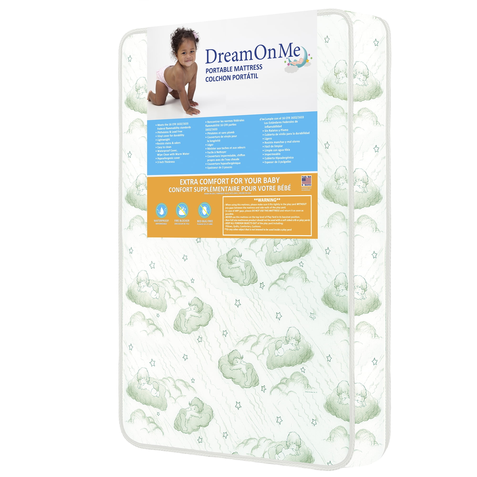 Added Dream On Me, 3" Inner Spring Carina Collection Pack N Play Mattress to Wishlist