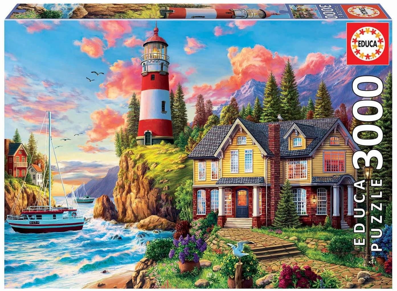 Added Educa Borras 18507 Educa Borrs Lighthouse Near The Ocean 3000 Piece Jigsaw Puzzle to Wishlist