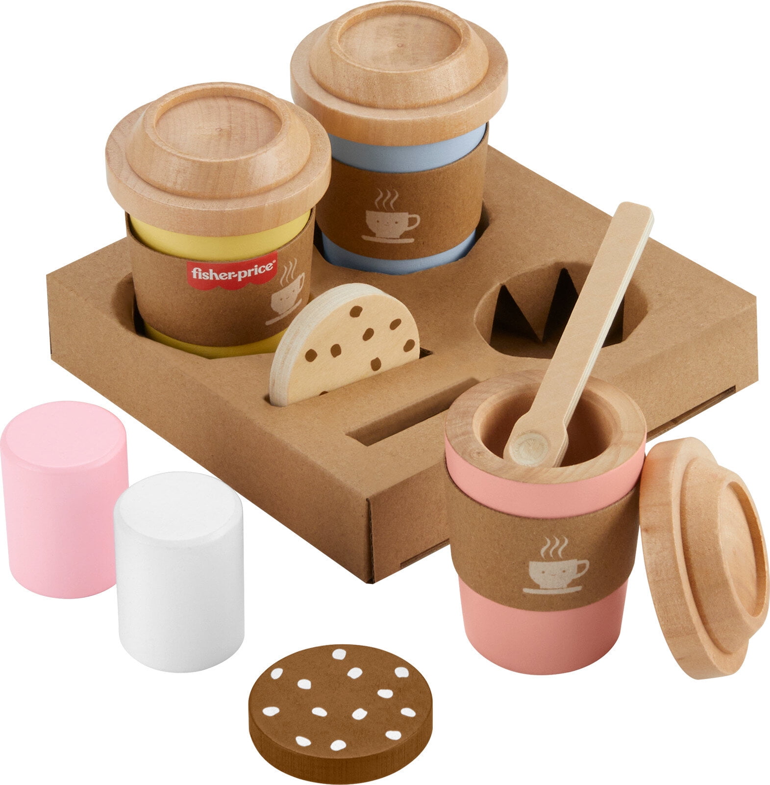 Added Fisher-Price Wooden Coffee To Go Set, 15-Piece Cafe Shop Playset Preschool Role-Play to Wishlist