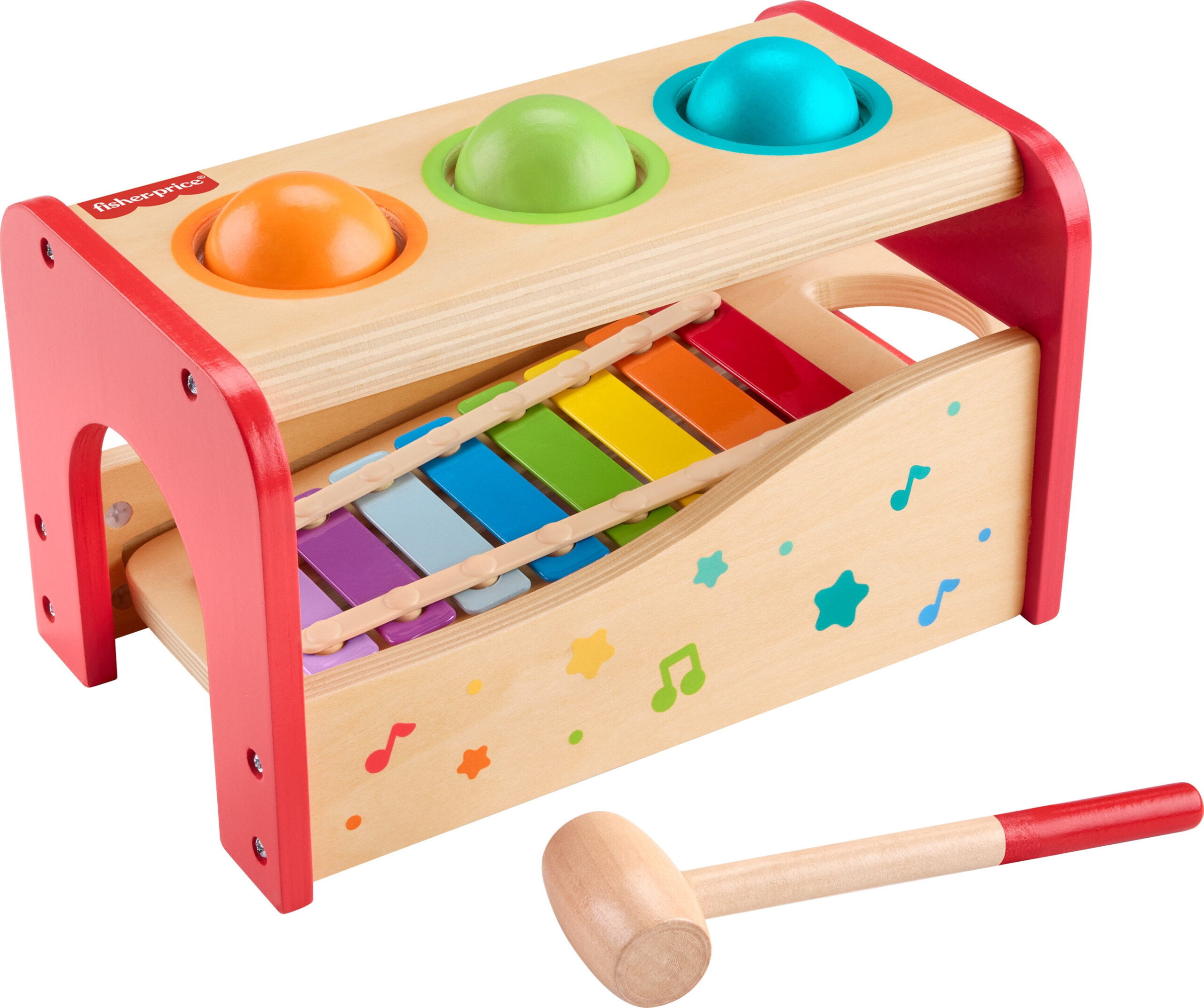 Added Fisher-Price Wooden Pound & Tap Bench Xylophone Musical Instrument Toy for Toddlers 18+ Months, 6 Pc to Wishlist