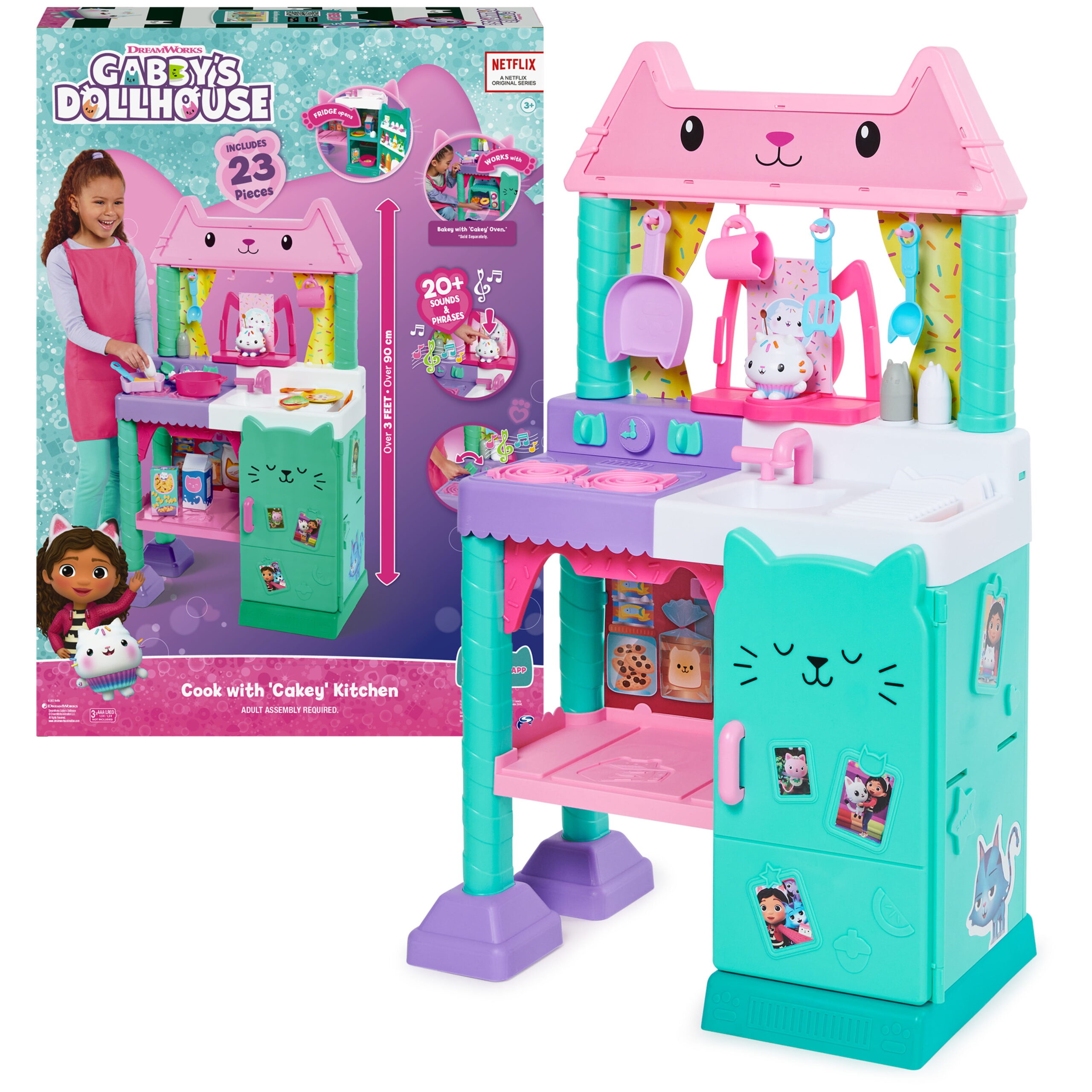 Added Gabby’s Dollhouse, Cakey Play Kitchen Set, for Kids Ages 3 and up to Wishlist