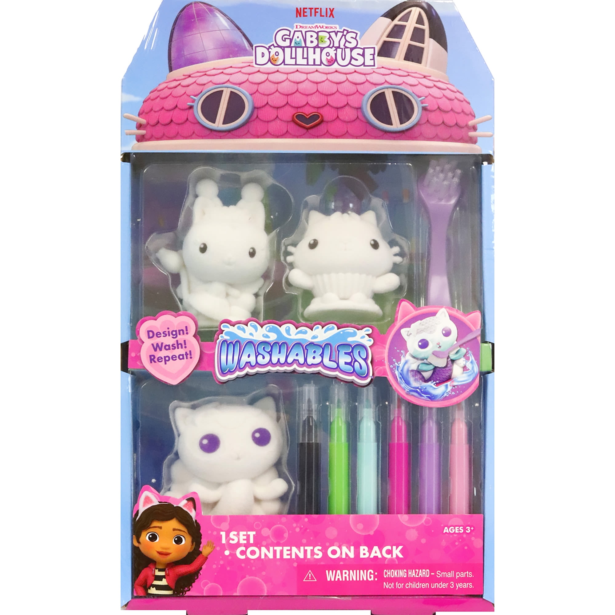 Added Gabby's Dollhouse Washables: 3 Fuzzy & Customizable Characters, Kids Ages 3+ to Wishlist