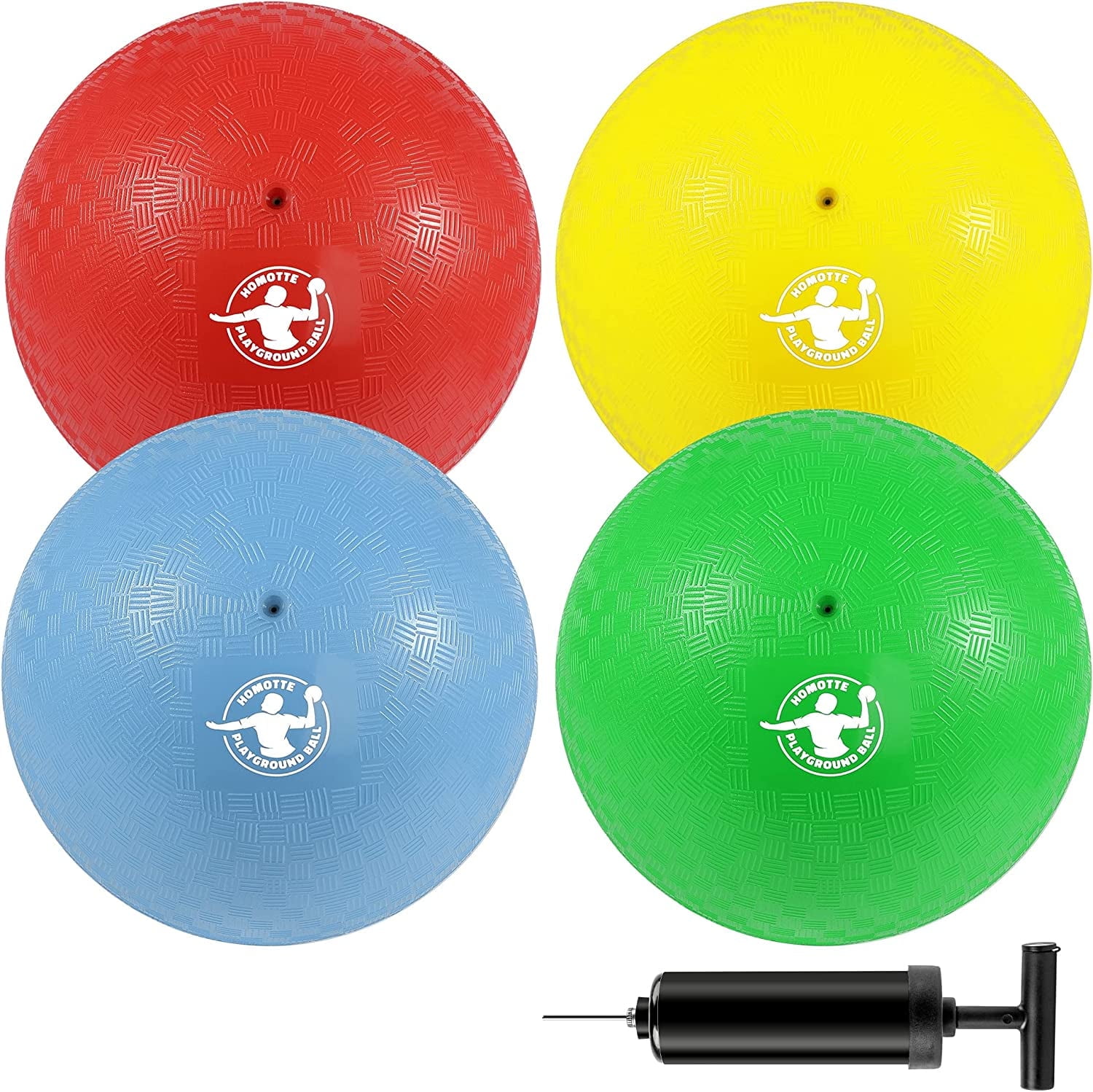 Added Homotte 4 Colors Playground Balls for Kids 3+ and Adults, 8.5 Inch Kick Balls, Four Square Dodge Balls Set for Outdoor Yard Lawn Beach Toy with Hand Pump to Wishlist