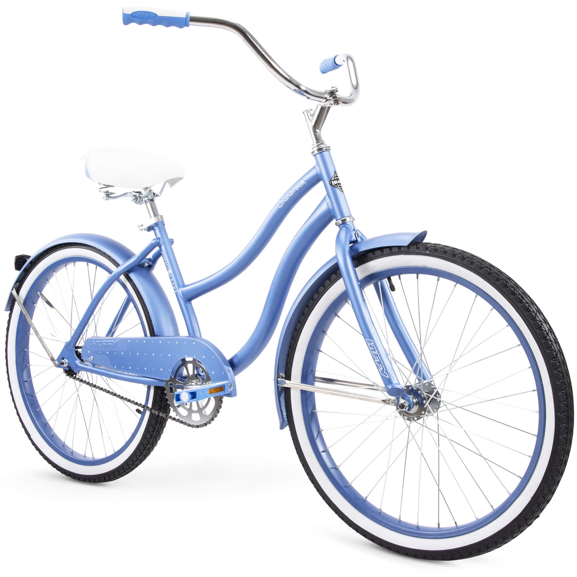 Added Huffy 24" Cranbrook Girls' Cruiser Bike with Perfect Fit Frame, Ages 12+ Years, Periwinkle to Wishlist