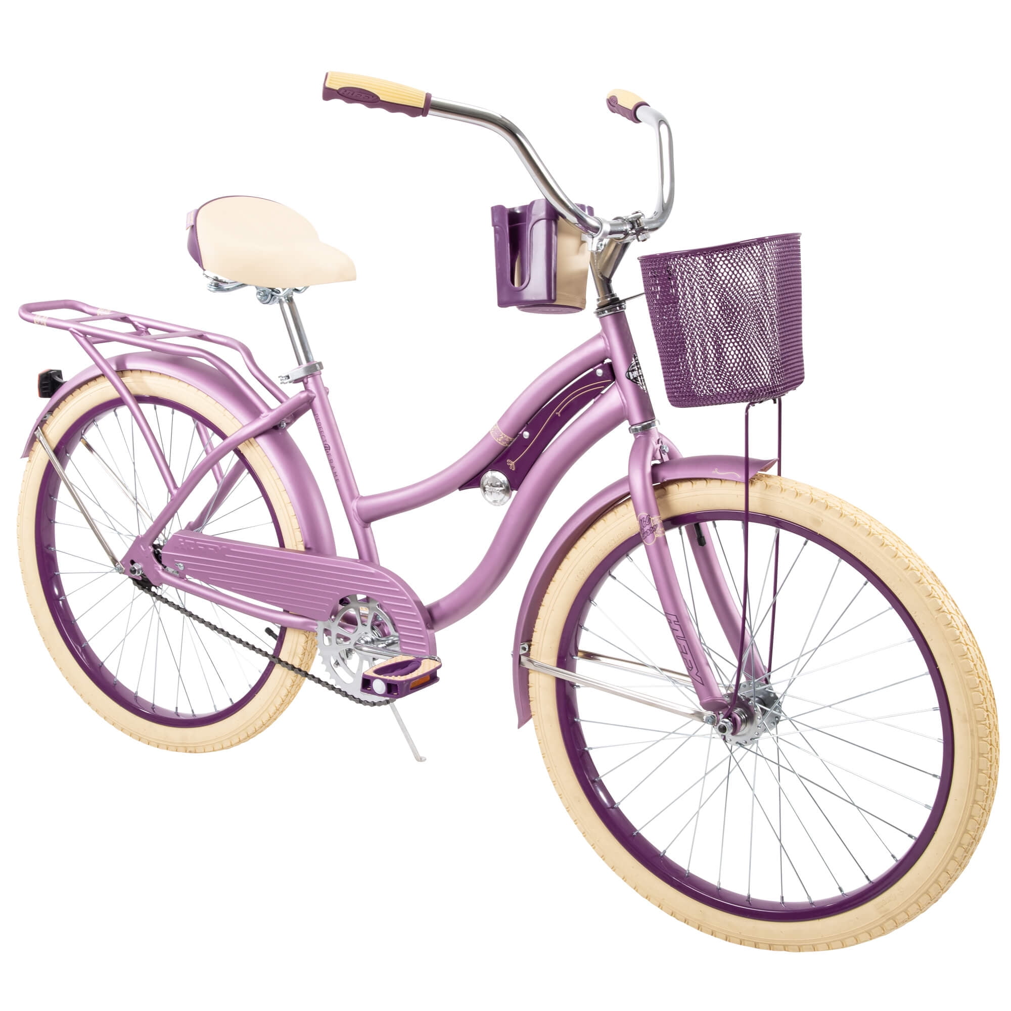 Added Huffy 24" Nel Lusso Girls' Cruiser Bike, Purple Satin, Age 12+ Years to Wishlist