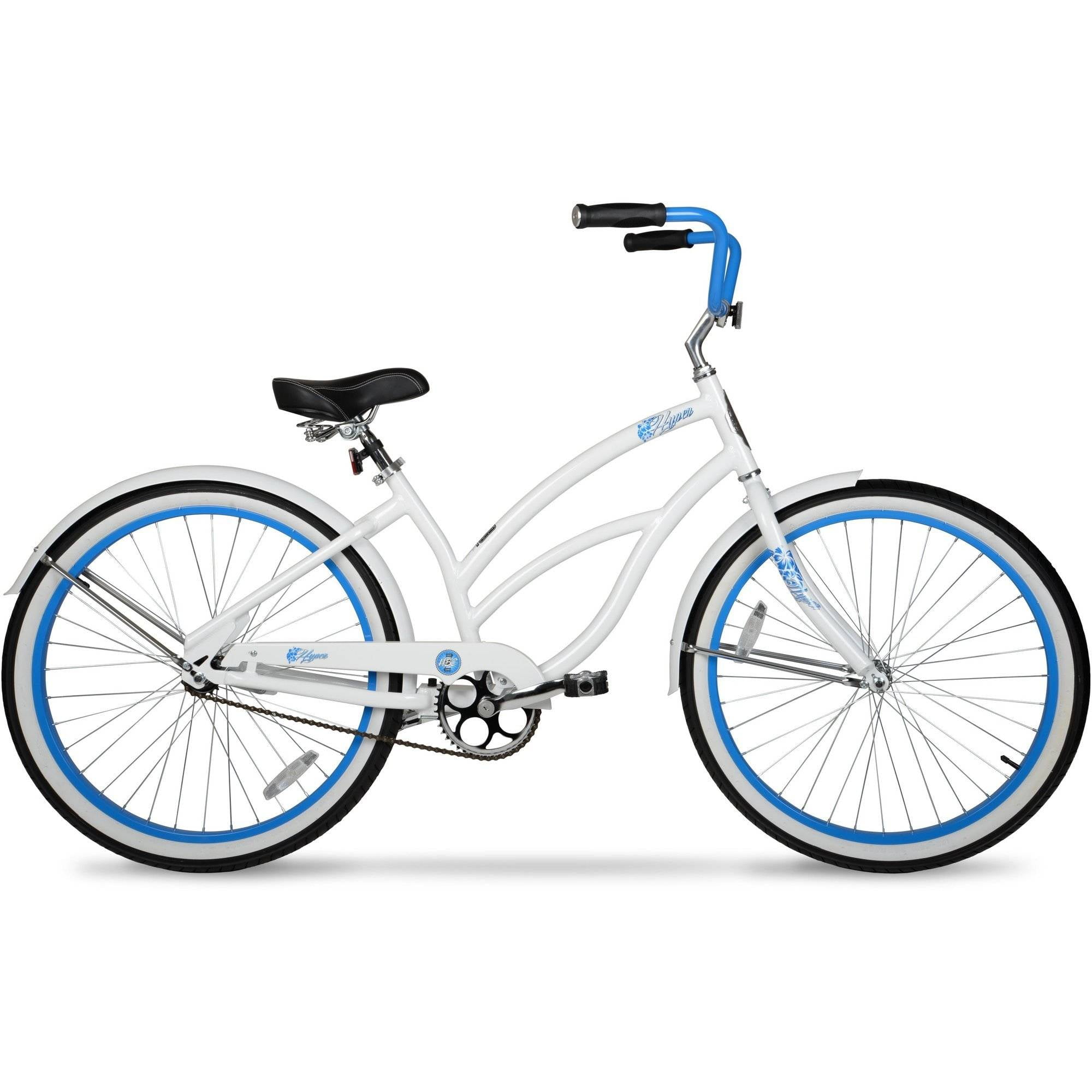 Added Hyper Bicycle Women's 26 In. Beach Cruiser, White with Blue Rim to Wishlist