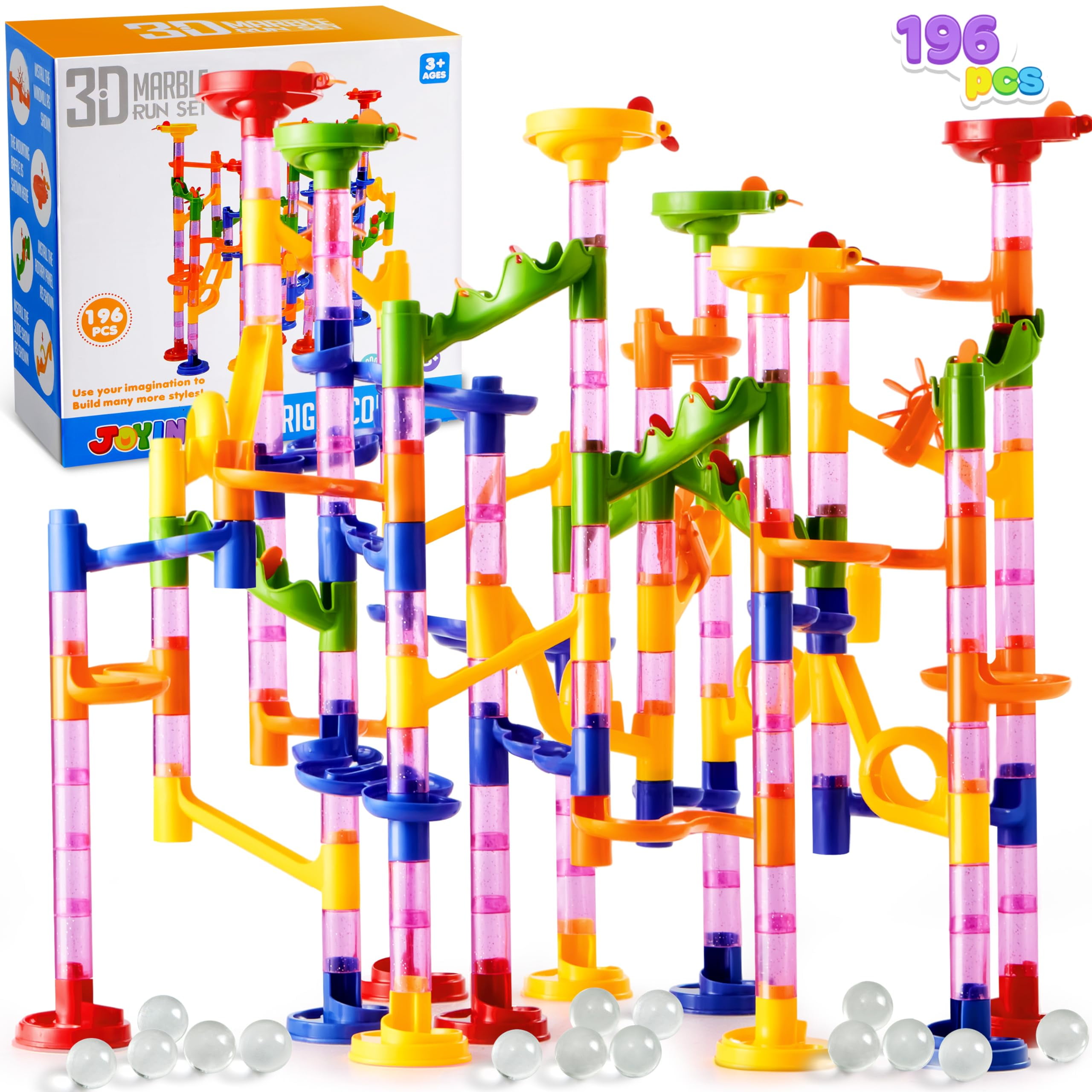 Added JOYIN 196 Pcs Marble Run, Premium Building Blocks Set, STEM Building Toys, Christmas Gift for Kids Toddler Aged 3+ to Wishlist