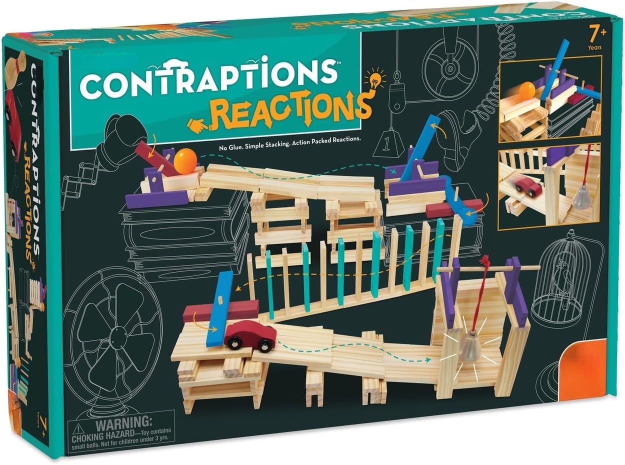 Added KEVA Contraptions Reactions Planks Building Toy - 178 KEVA Building Planks (191 Piece Set) - Free-Form Wood Building Set for Kids to Create Their Own Ball Maze – Ages 7 & Up to Wishlist