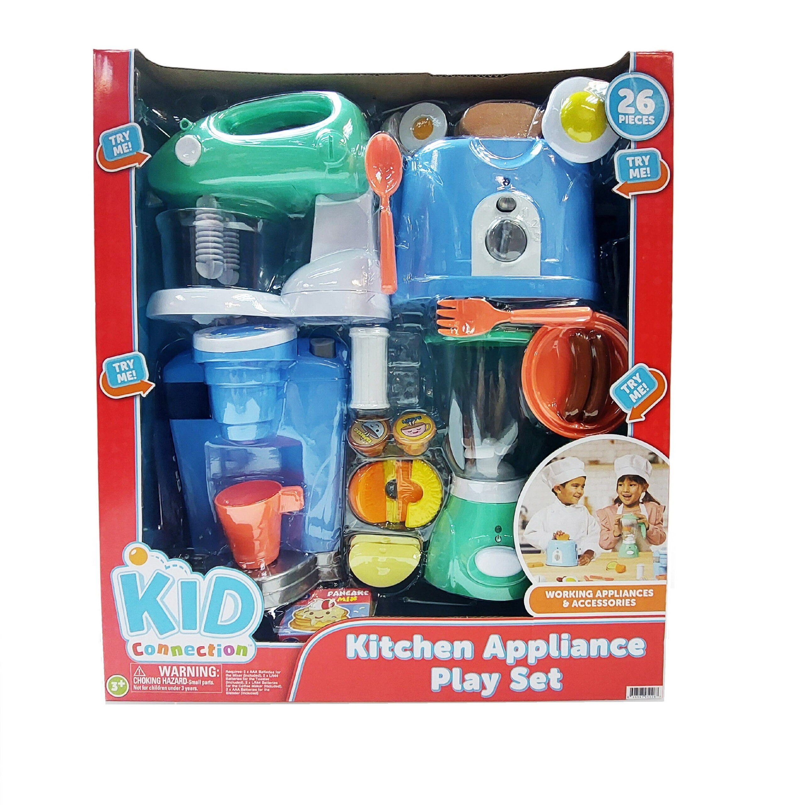 Added Kid Connection Kitchen Appliance Play Set with 4 Electronic Functioning Pretend Play Appliances and Play Food - 26 Pieces to Wishlist