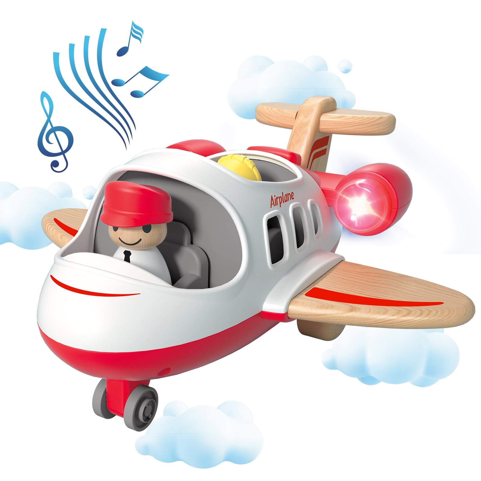 Added KiddiTouch Airplane Toys, Planes Toys with Sound and Light,  Airplane Gift for Boys Girls  3 4 5 6 Years Old to Wishlist