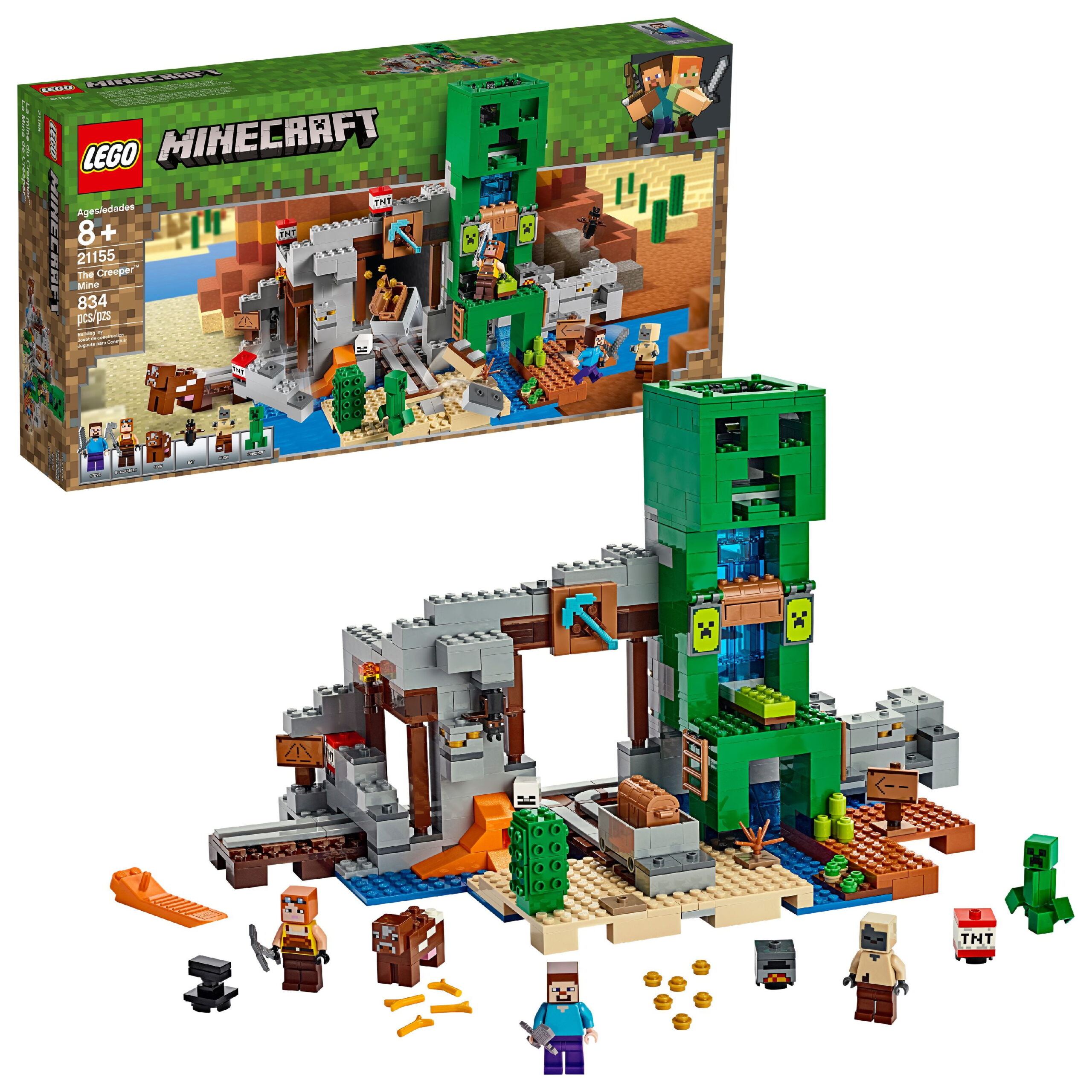 Added LEGO Minecraft The Creeper Mine 21155 Toy Rail Track Building Set (830 Pieces) to Wishlist