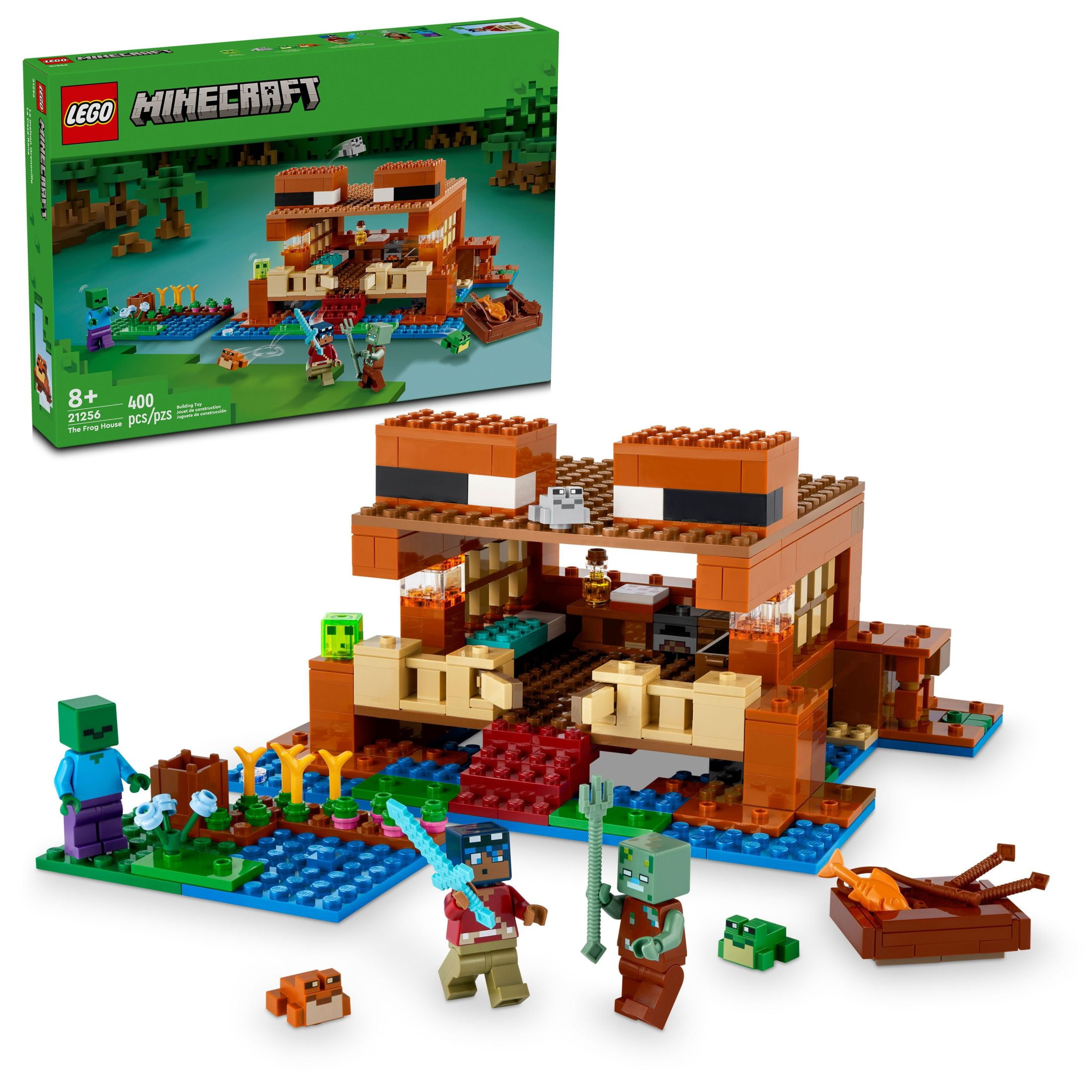 Added LEGO Minecraft The Frog House Building Toy for Kids, Minecraft Toy featuring Animals, a Toy Boat and Minecraft Mob Figures, Gaming Gift for Girls and Boys Ages 8 and Up, 21256 to Wishlist