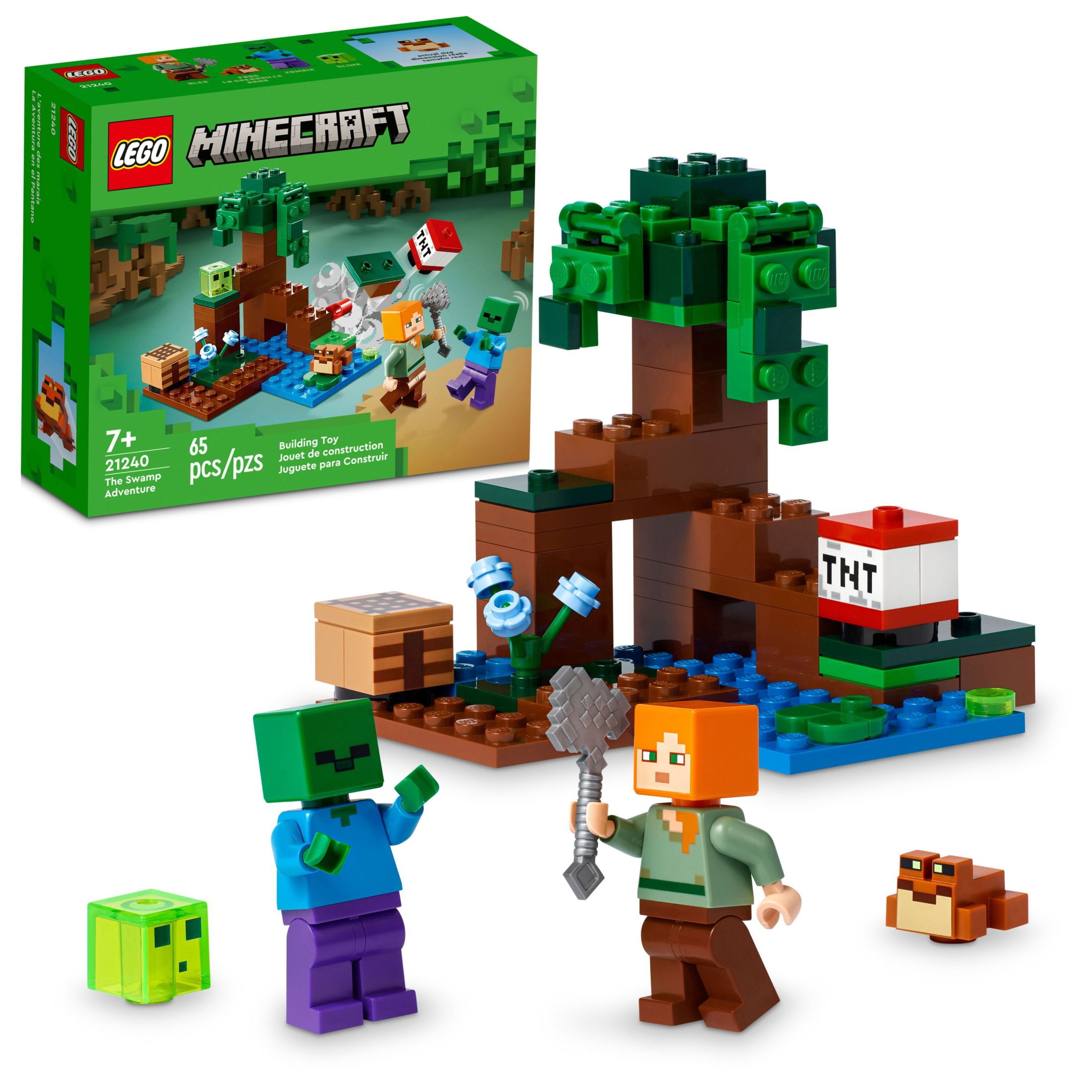 Added LEGO Minecraft The Swamp Adventure Set, Creative Toy with Crafting Table, Mangrove Tree and Alex Figure, Great Gift for Kids, 21240 to Wishlist